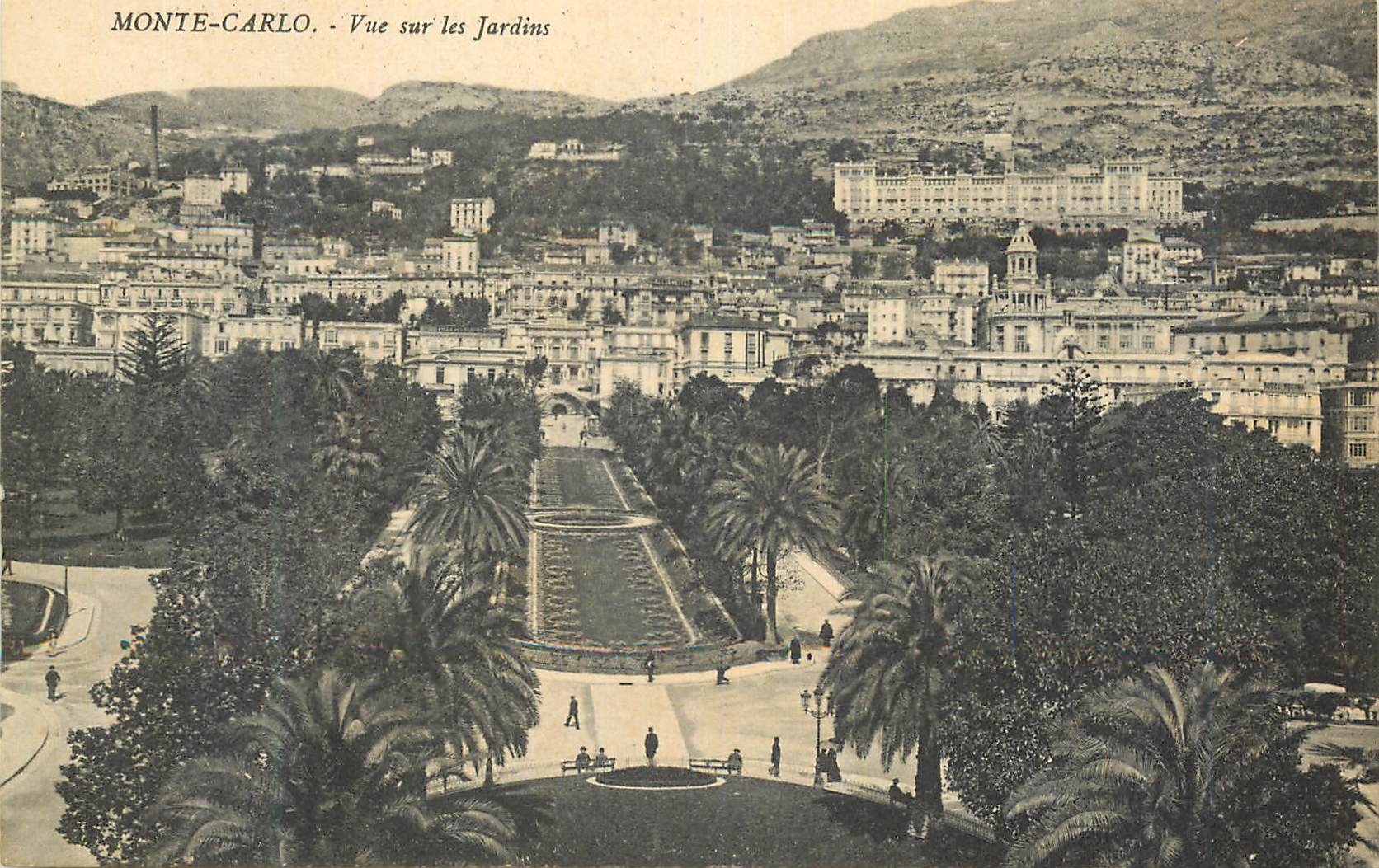 CPA Monte-carlo Vue sur les Jardins