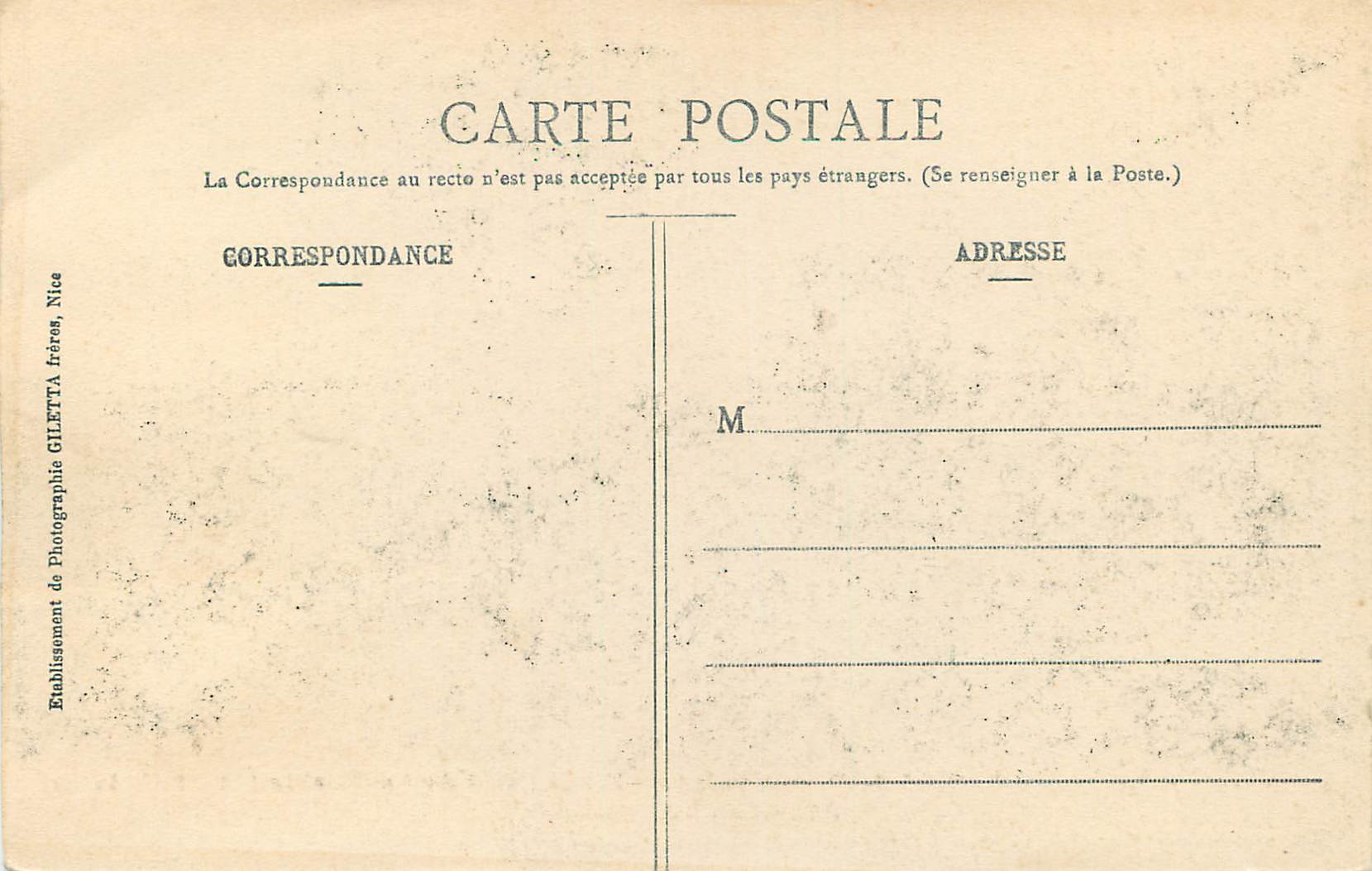CPA La Principauté de MONACO  vue prise au Rond-Point de La Turbie (Righi d'HiVer) Altitude : 435 mètres — Rückseite