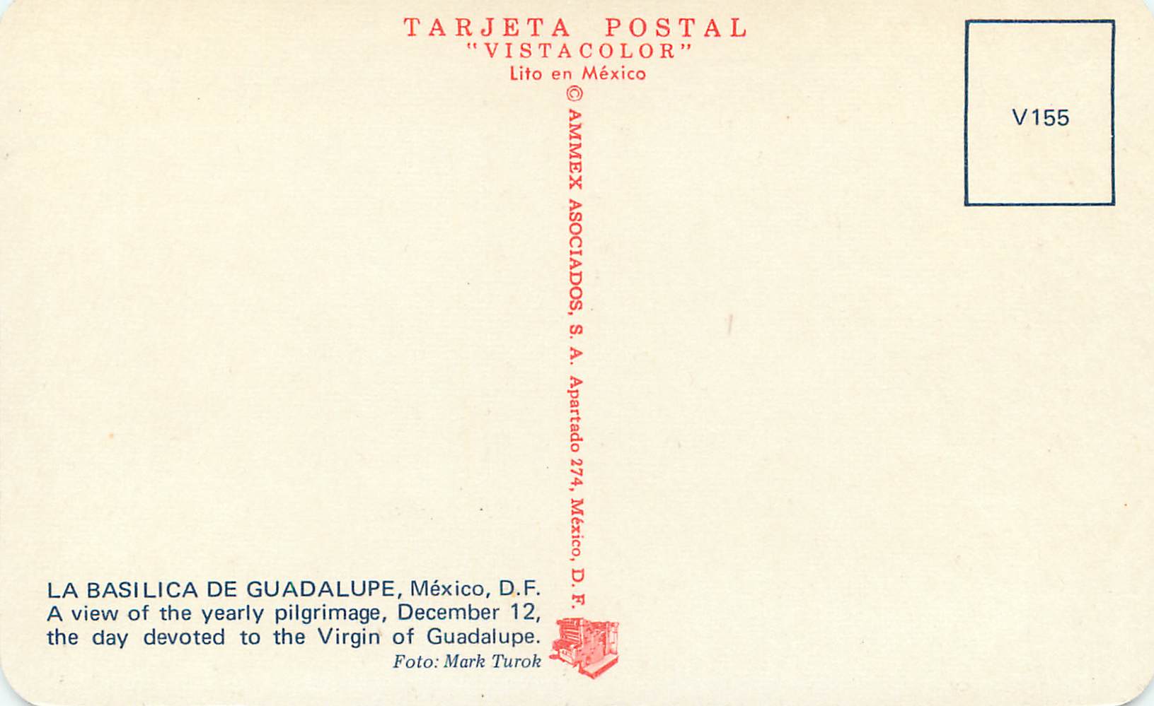Basilique de Guadalupe — Pilgrimage day — AMMEX ASOCIADOS, S.A. — Rückseite