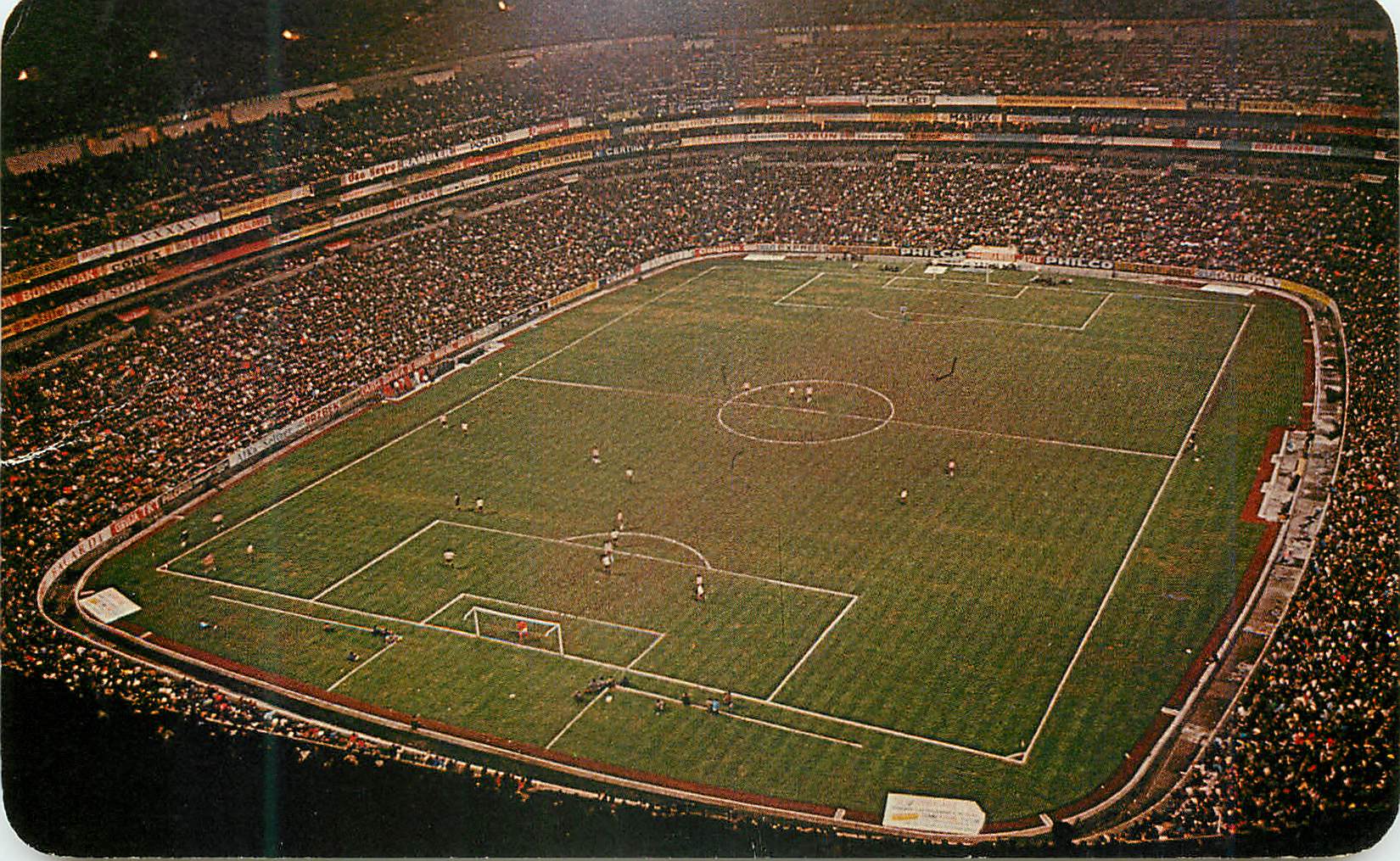 CPM Night view of the 105 000 seat Aztec Stadium Football