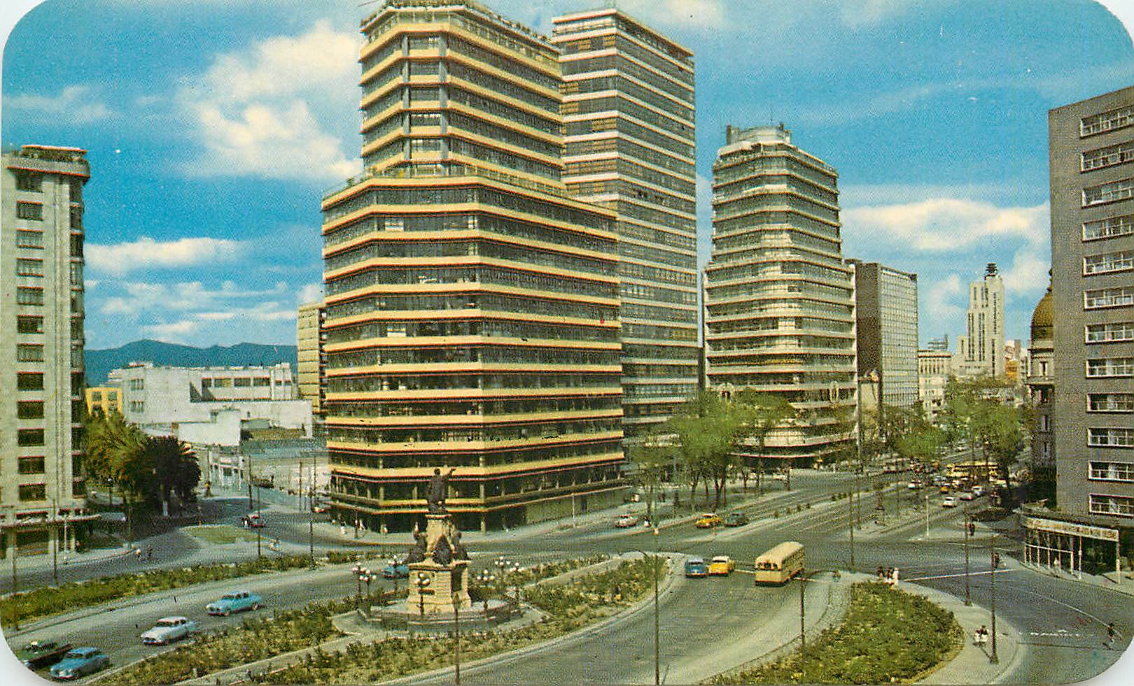 CPM Modern building around Columbus Circle on the Pasco de la Reforma