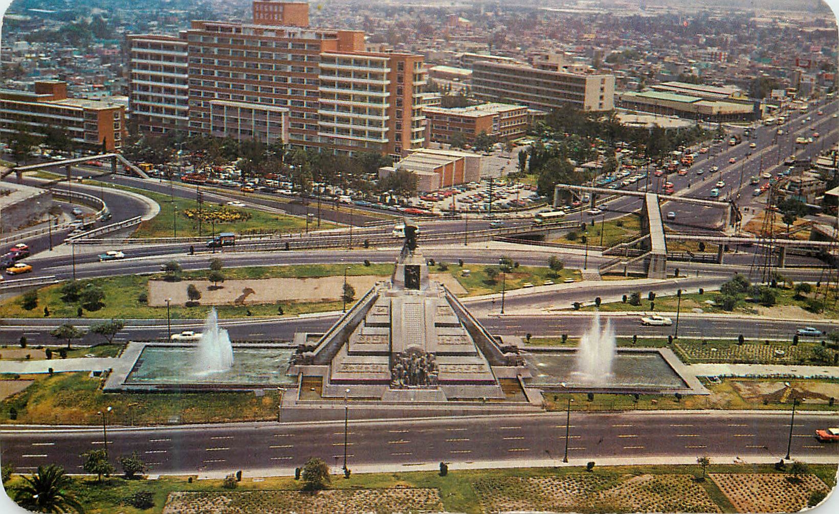 CPM The overpasses at the Monument to the Races MEXICO