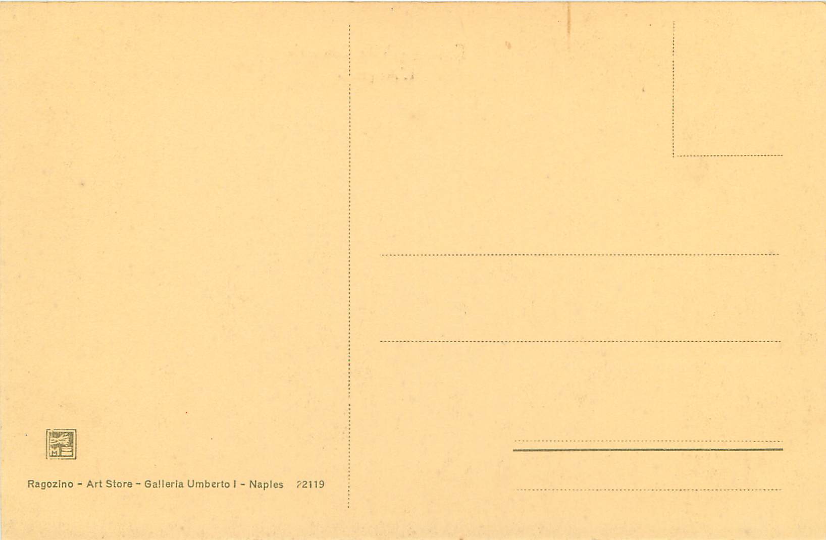 CPM Napoli - Villa Comunale L Acquario — Verso