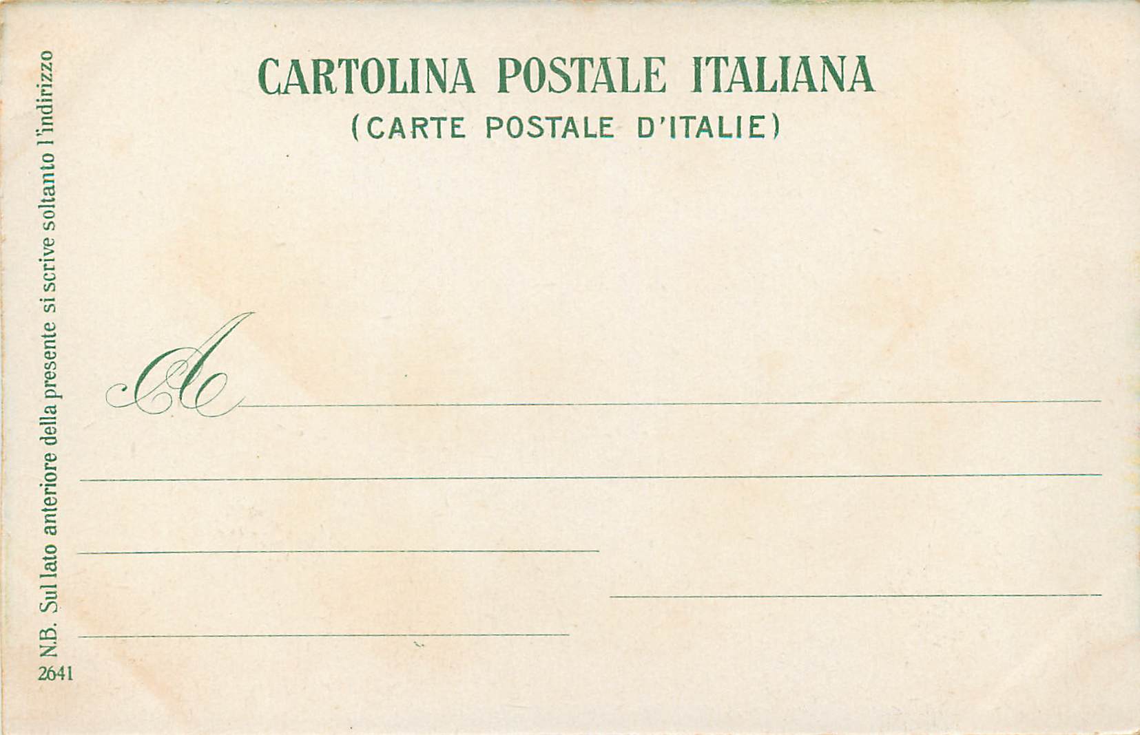 CPM Napoli Panorama da villa patrizi al vomero — Rückseite