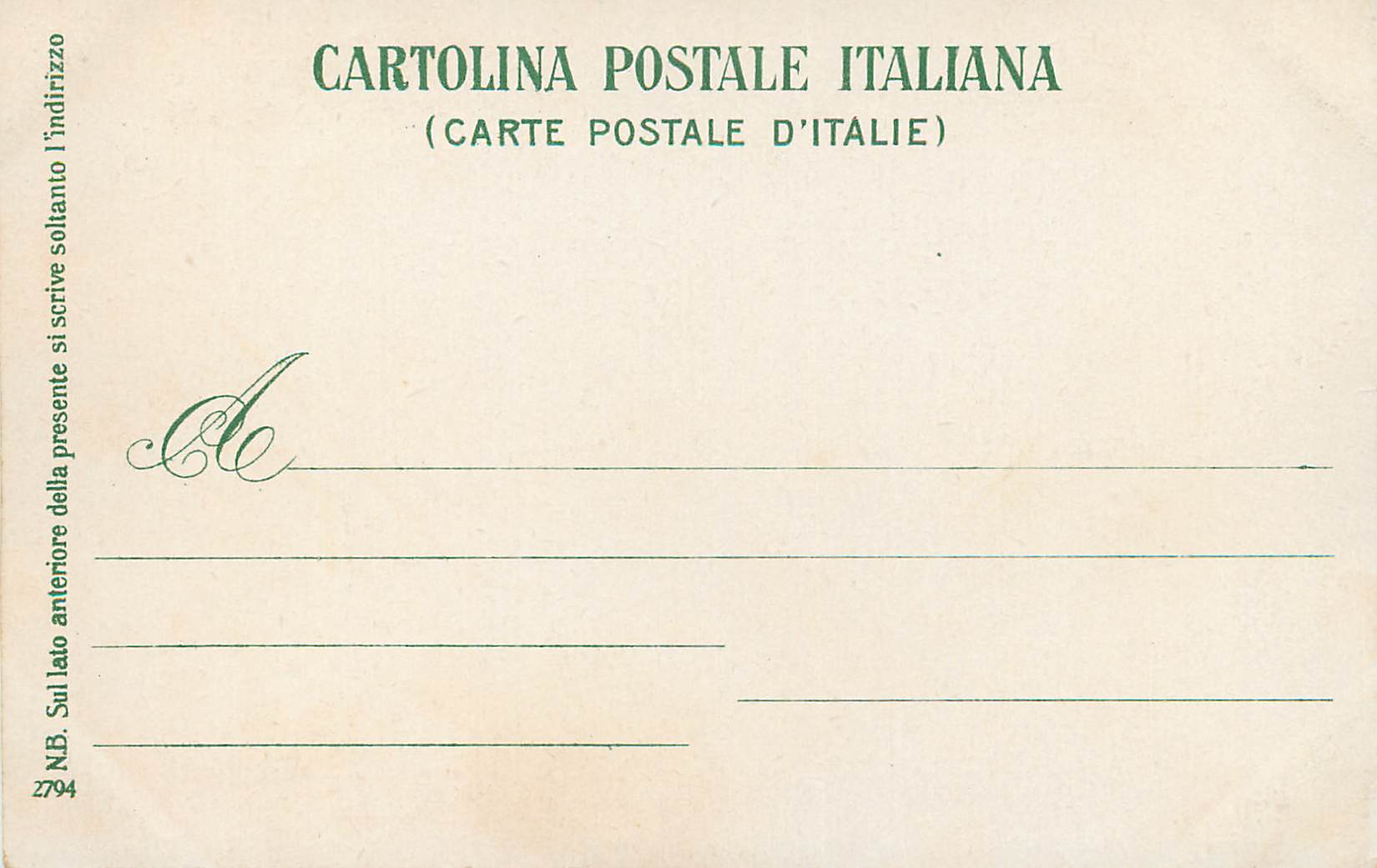 CPM Napoli Villa del popolo e Campanile del Carmine. — Rückseite