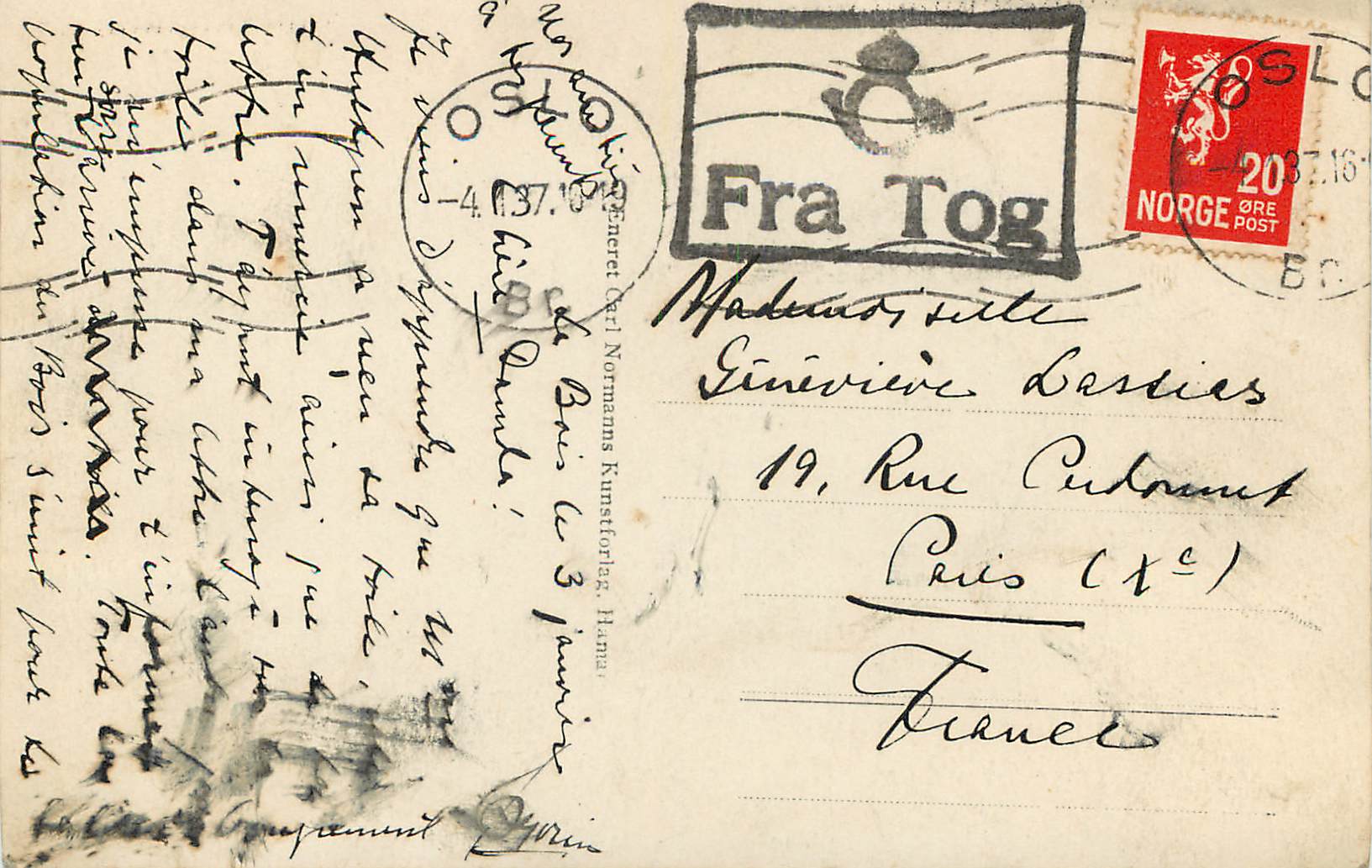 Jønsberg — Vue vers Ilseng — Fol. Normann, n° 2060 — Rückseite