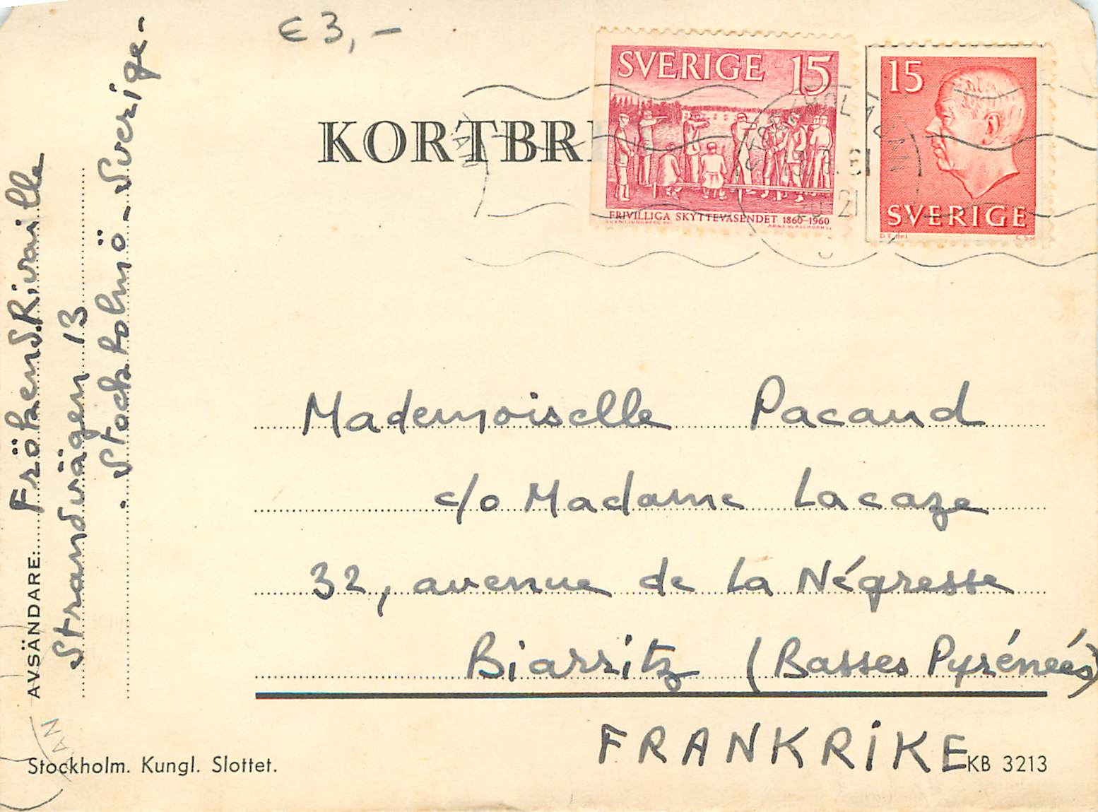 CPM Stockholm Kungl Slottet  — Rückseite