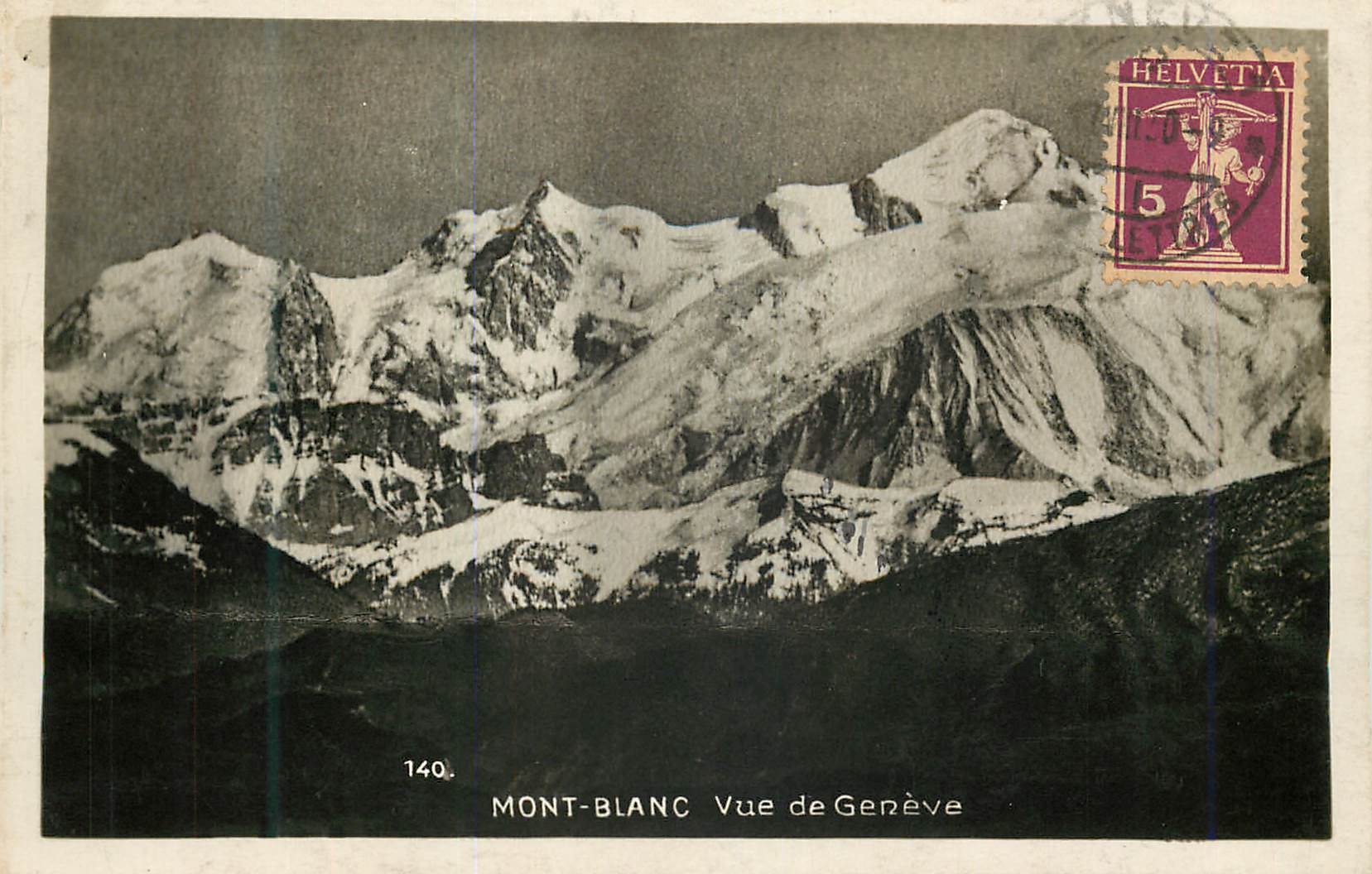 CPA Mont Blanc Vue de Geneve 
