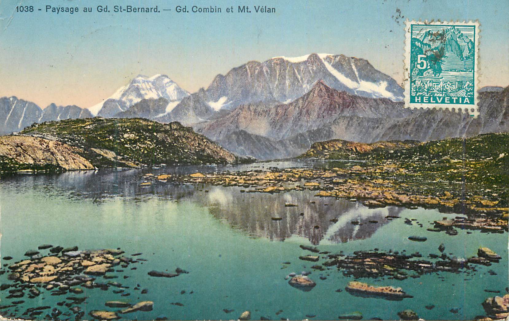 CPA Paysage au Gd St Bernard Gd Combin et Mt Velan 