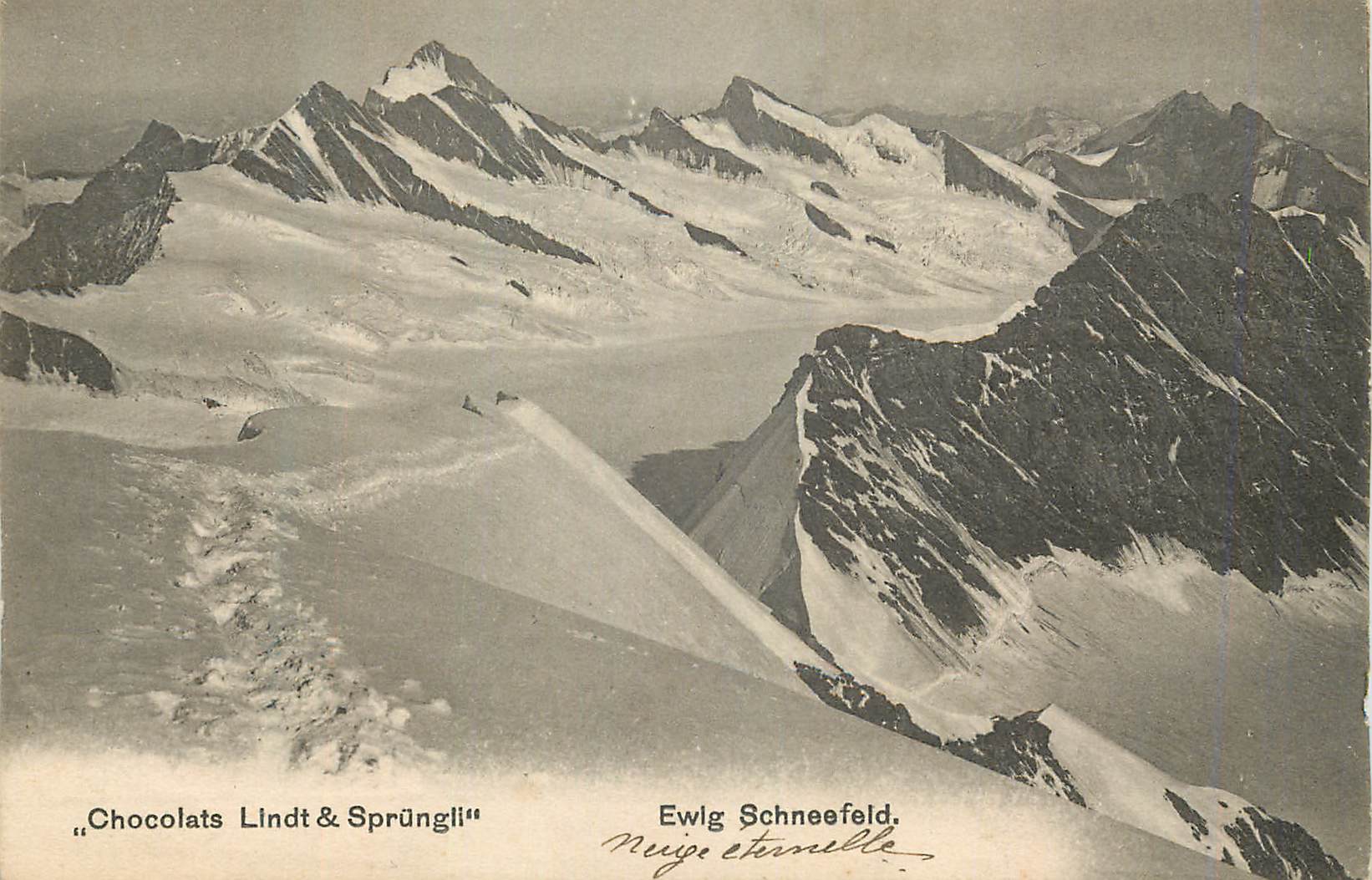CPA Chocolats Lindt Sprungll Ewig Schneefeld