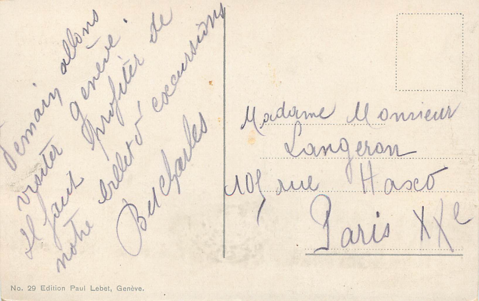 CPA Lac Leman Ile de Salagnon et les Dents du Midi  — Rückseite