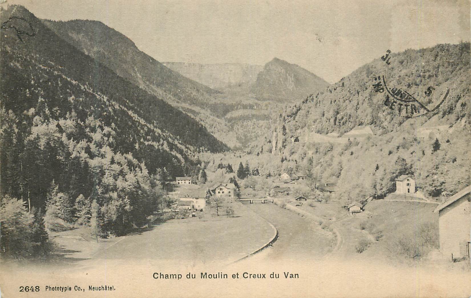 CPA Champ du Moulin et Creux du Van 