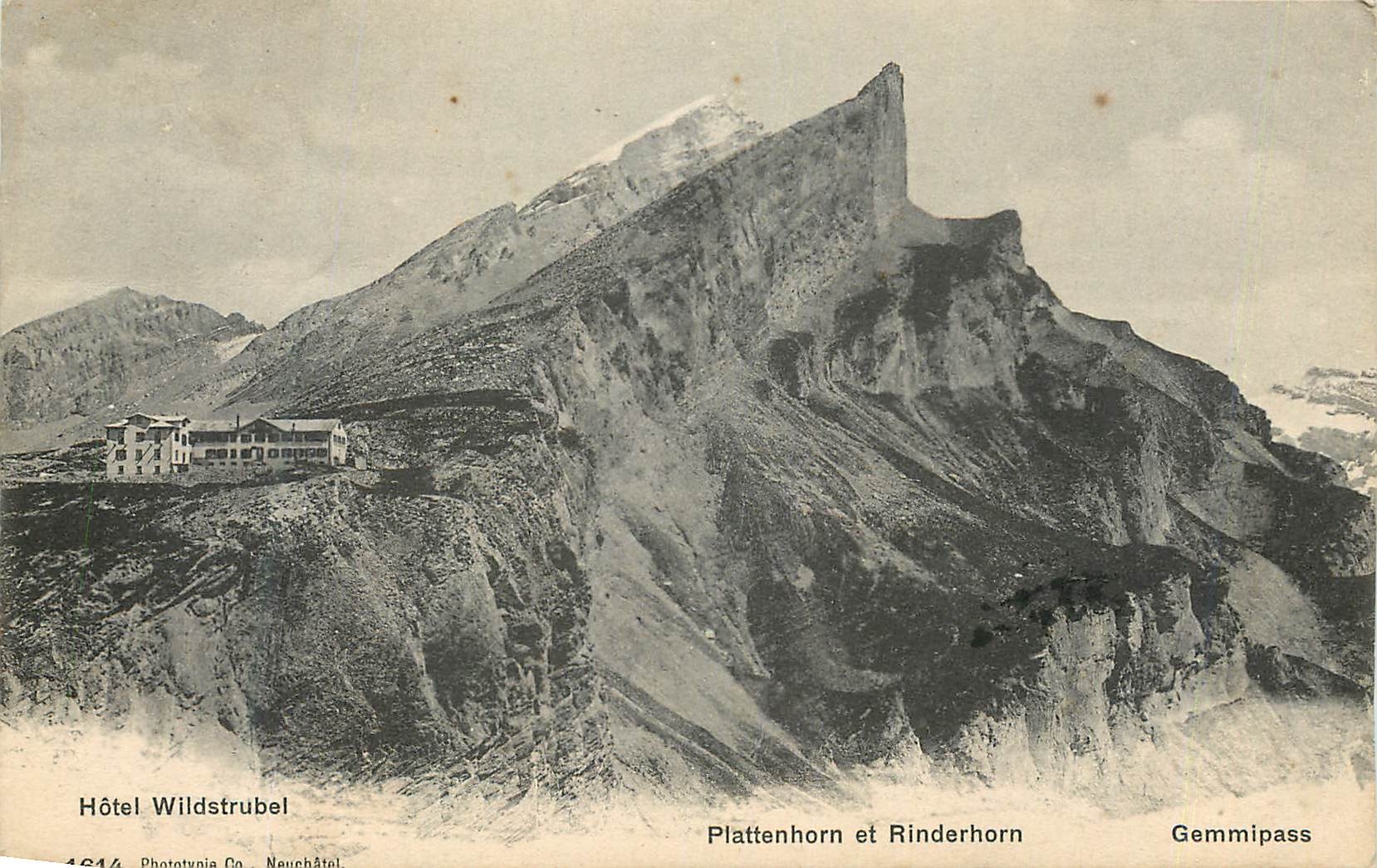 CPA Hotel Wildstrubel Plattenhorn et Rinderhorn 