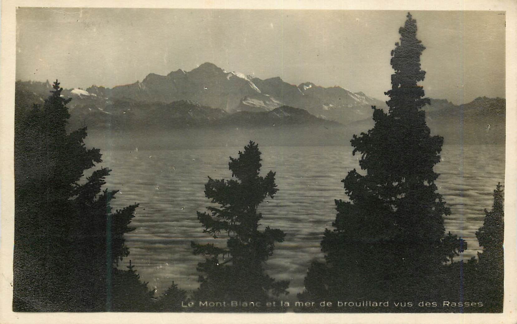 CPA Le Mont Blanc et la mer de brouillard vus des Rasses 