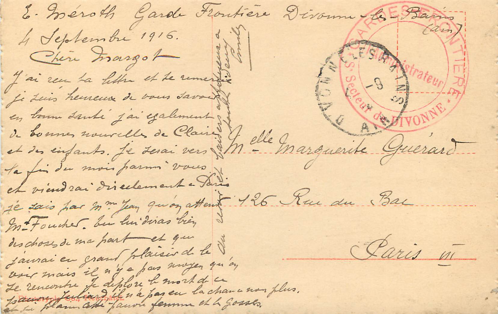 CPA Ile de Salagnon au clair de lune  — Verso
