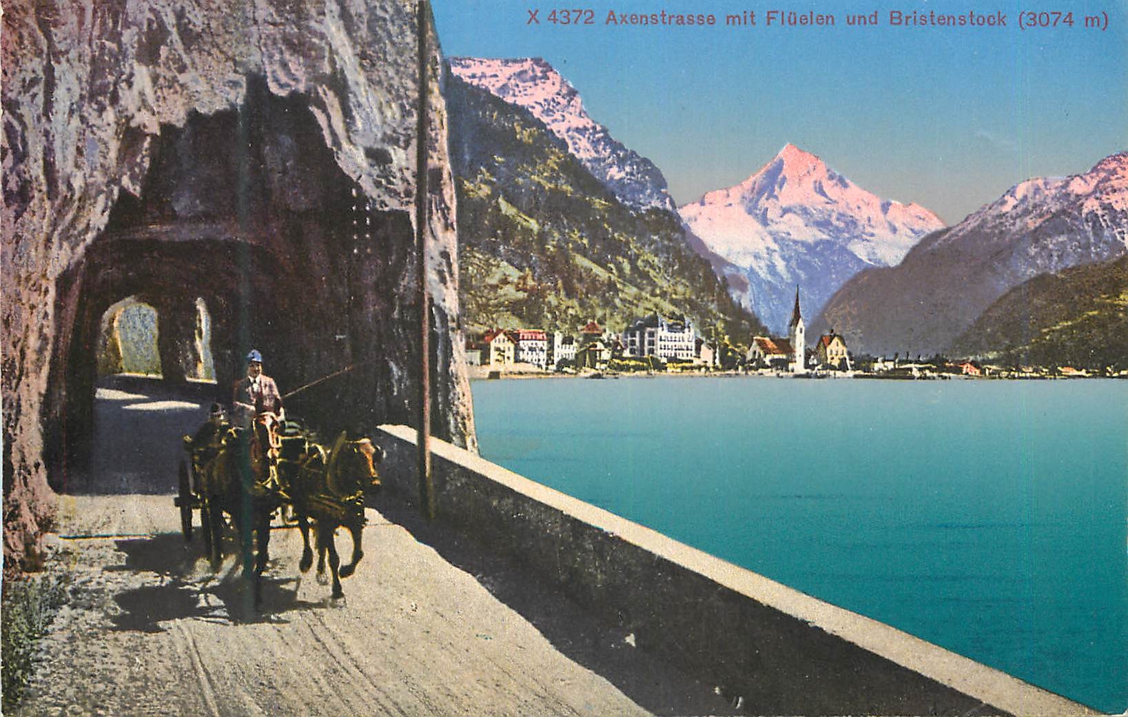 CPA Axenstrasse mit Fluelen und Bristenstock 