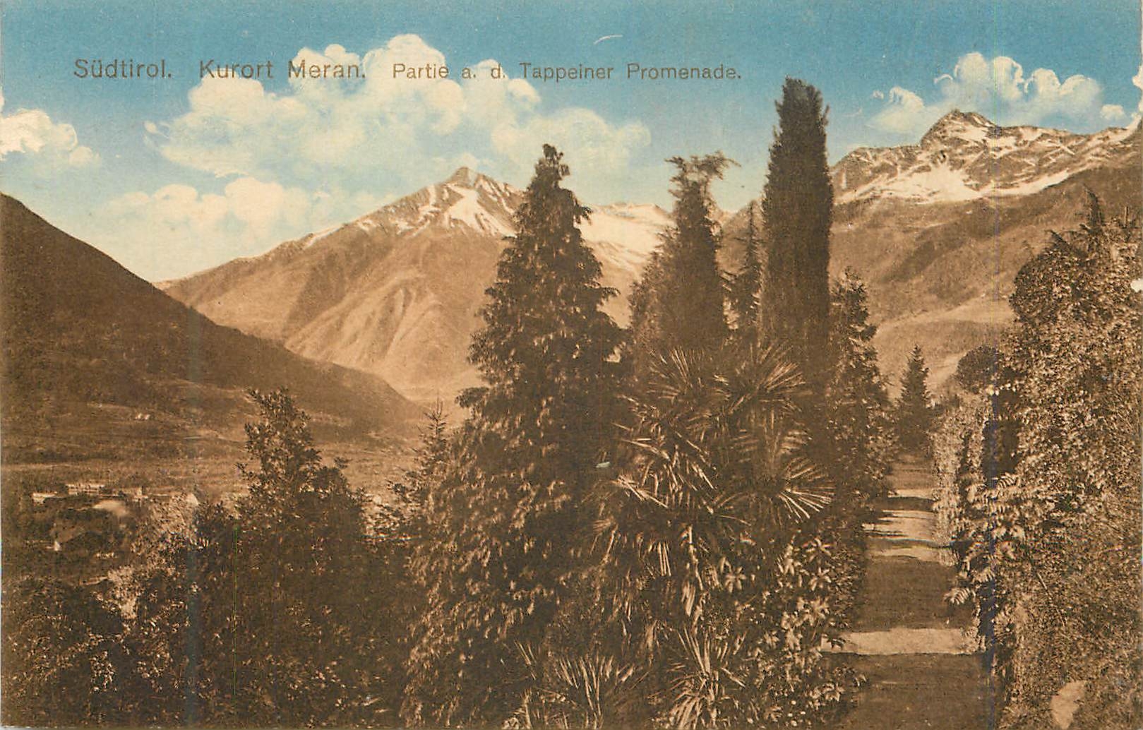 CPA Sudtirol Kurort Meran Partie a d Tappeiner Promenade 