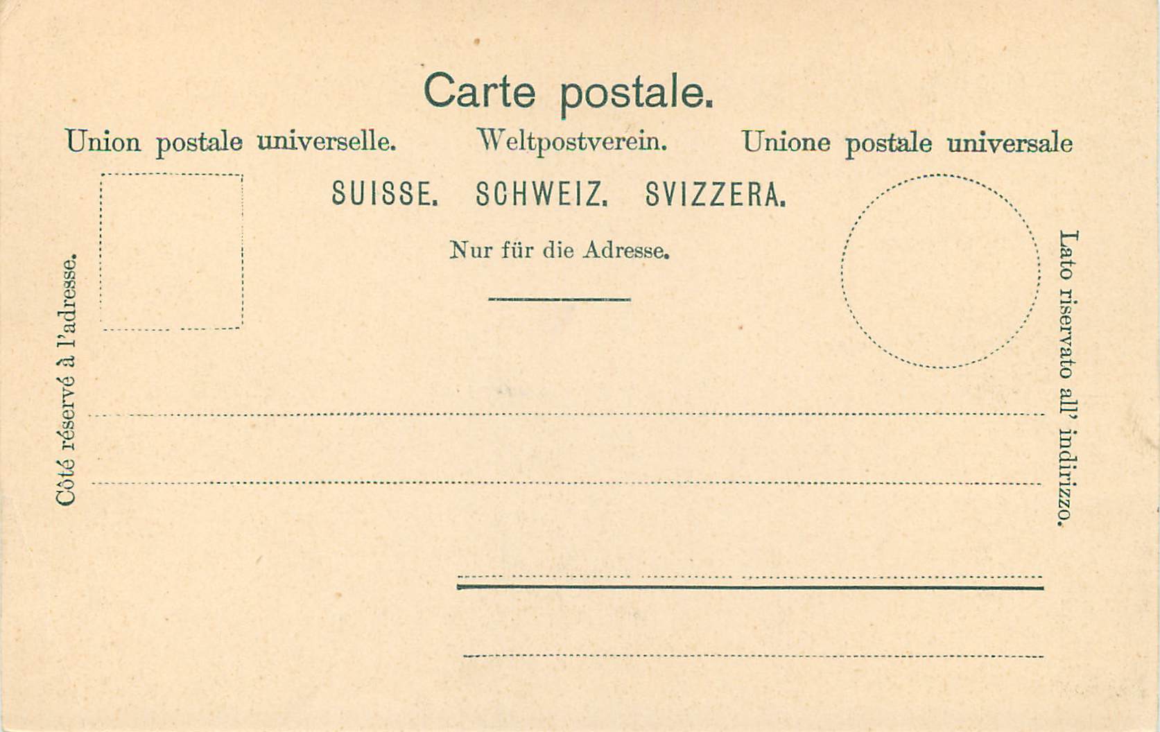 CPA Schollenen  — Rückseite