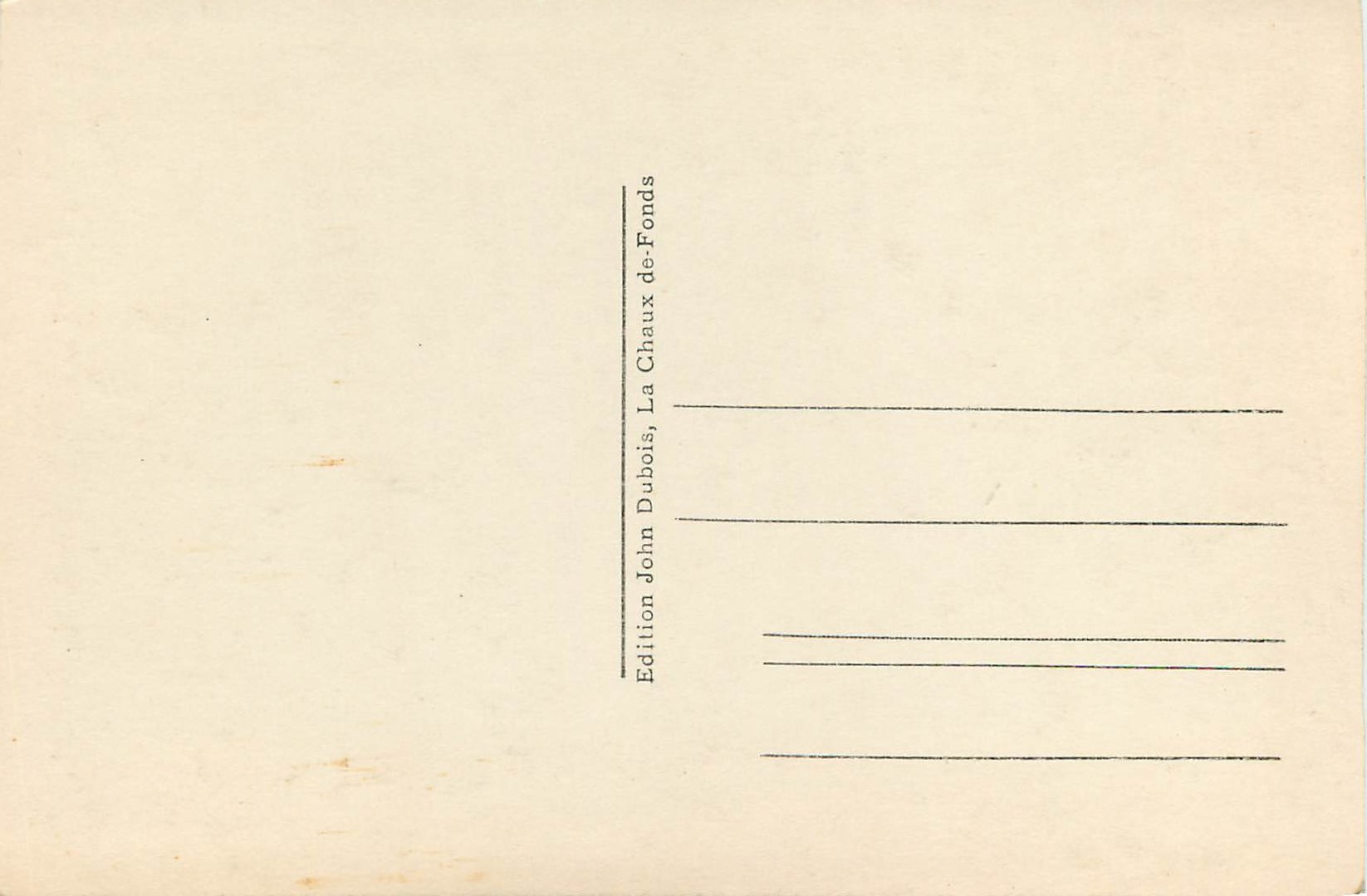 CPA La Chaux de Fonds Rue Leopold Robert  — Verso