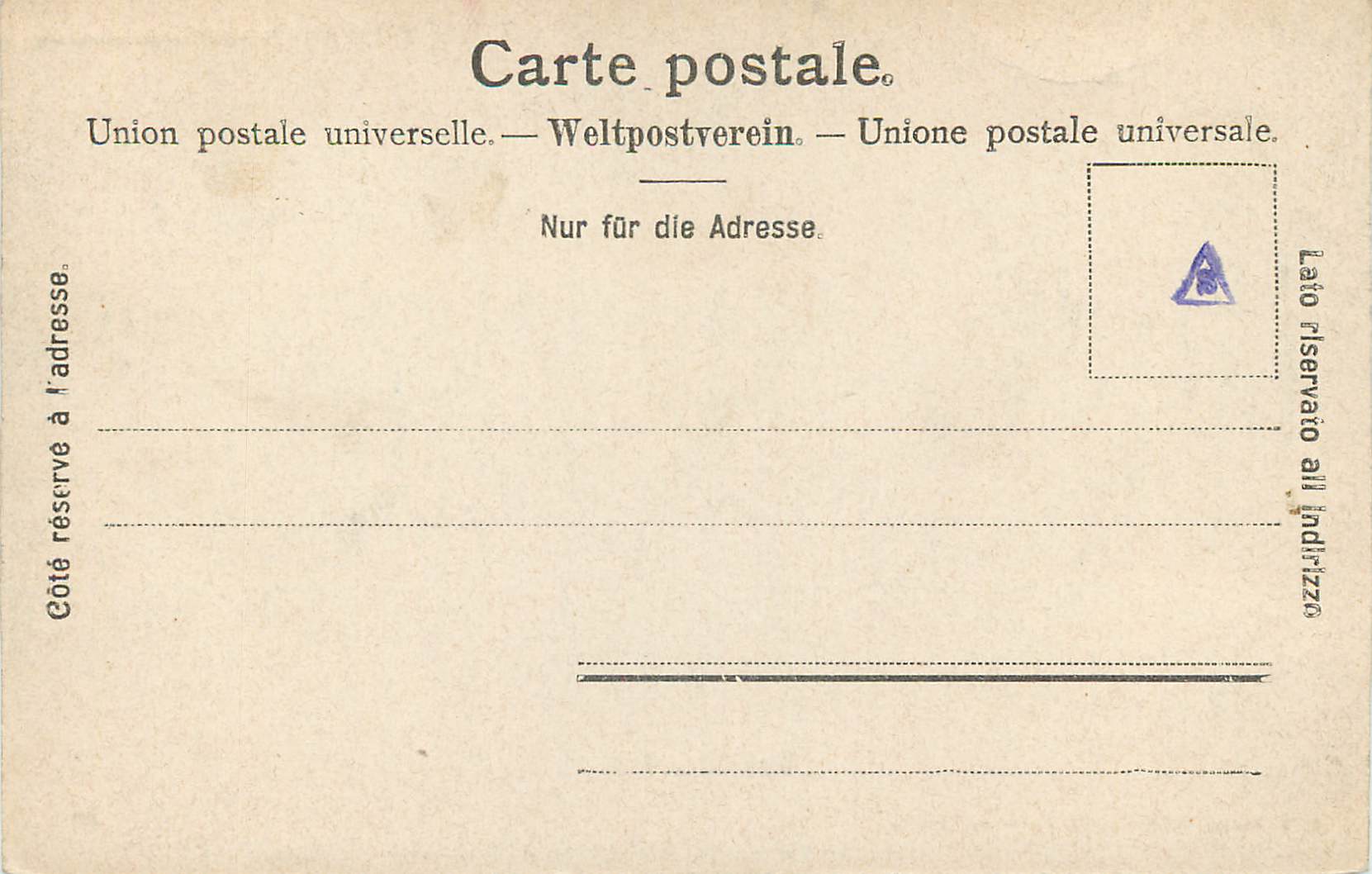 CPA Der Rheinfall  — Rückseite
