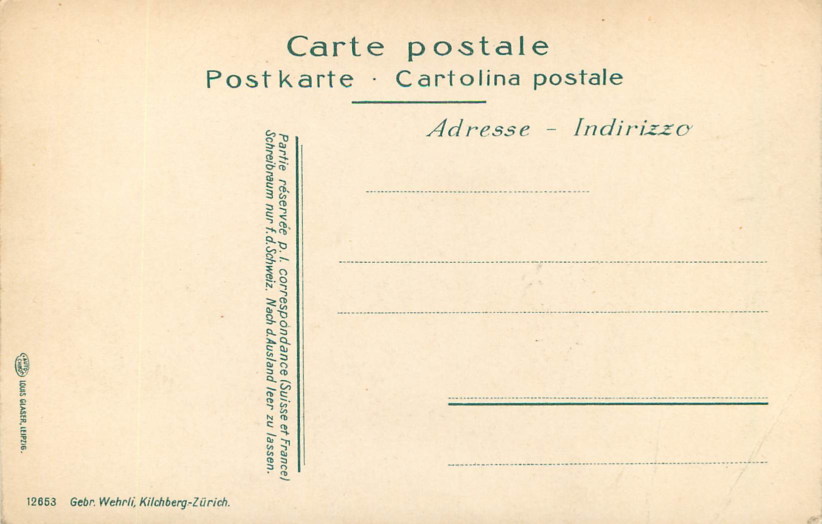 CPA Walzenhausen  — Rückseite