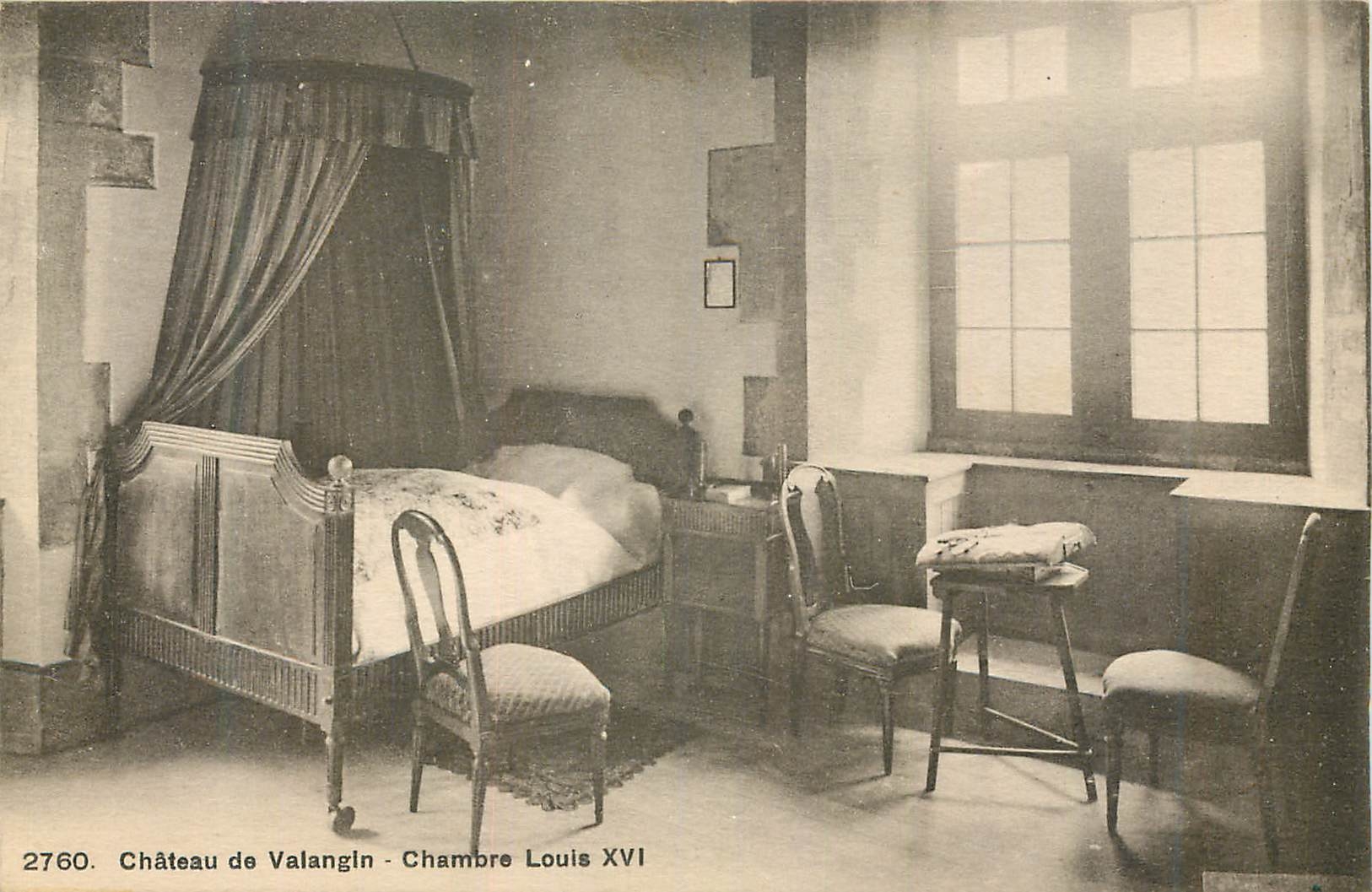 CPA Chateau de Valangin Chambre Louis XIV