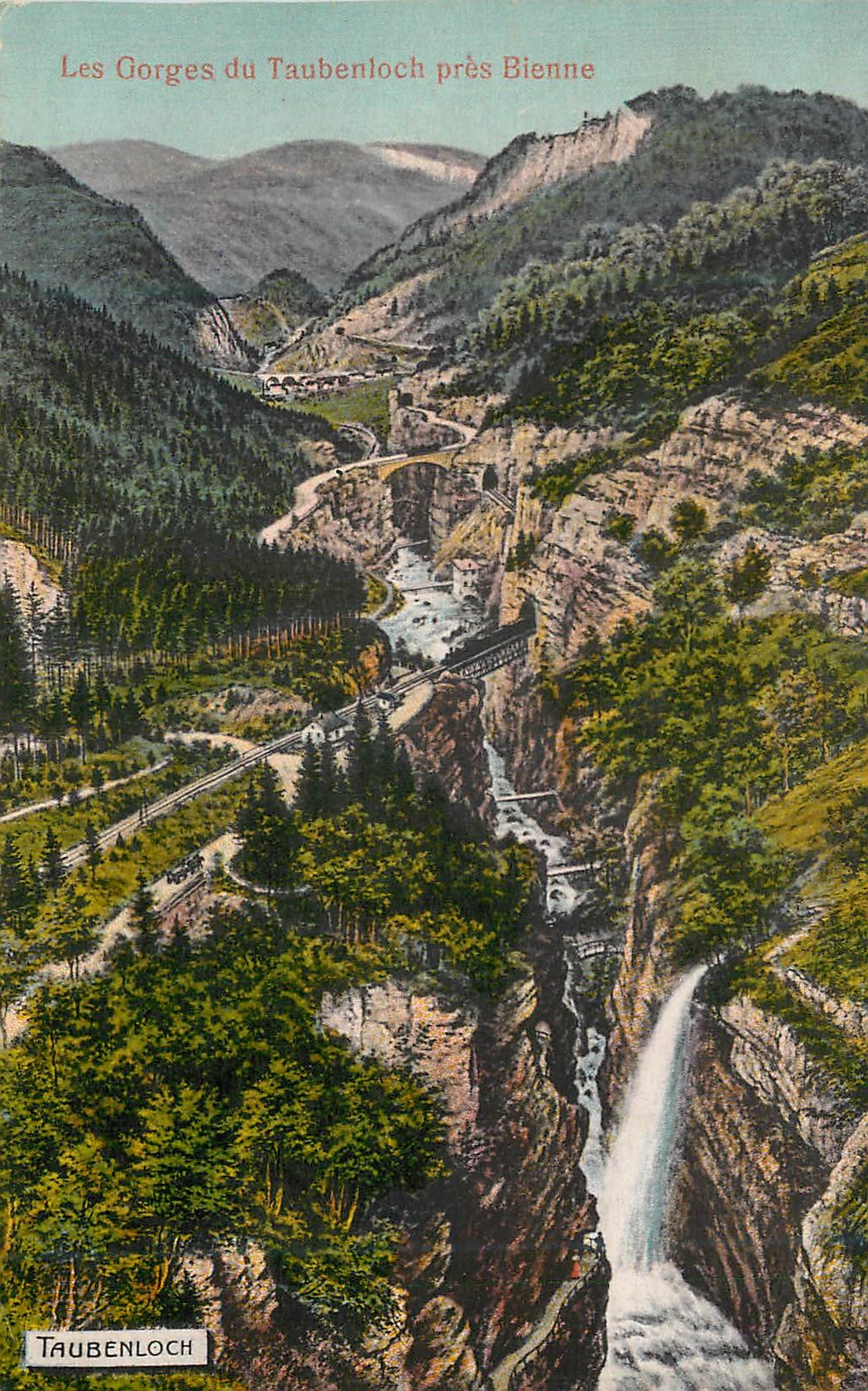 CPA Les Gorges du Taubenloch pres Bienne 