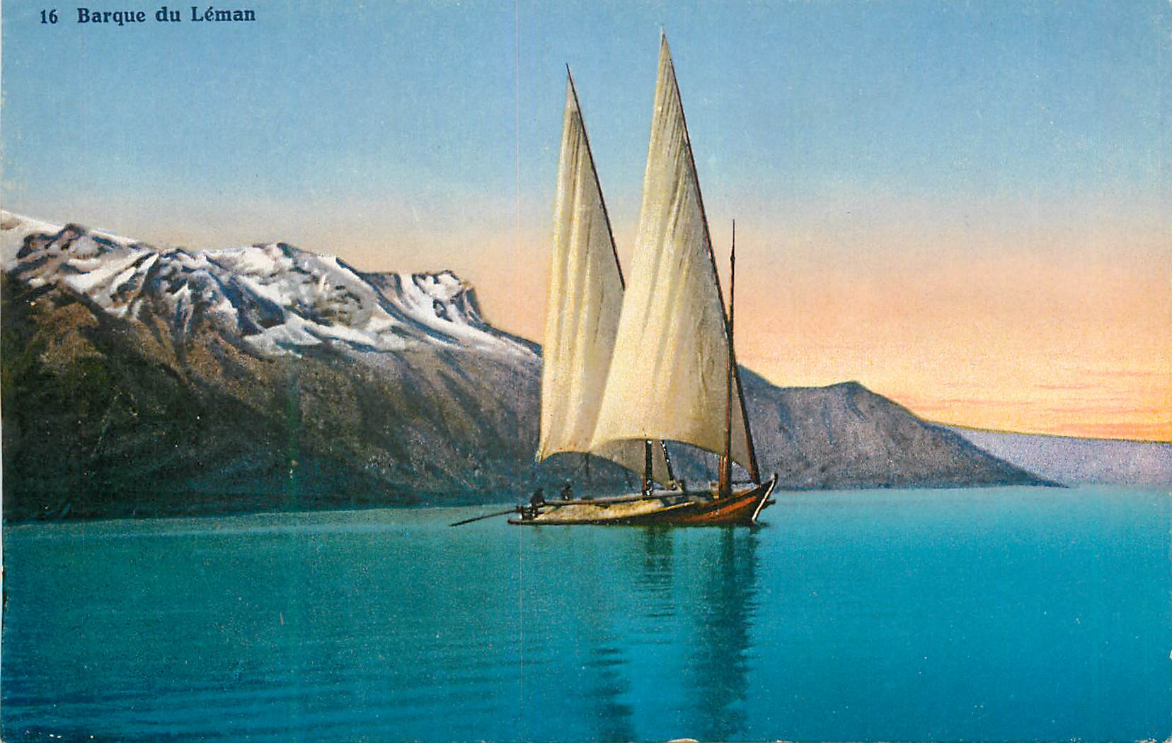 CPA Barque du Leman Bateau