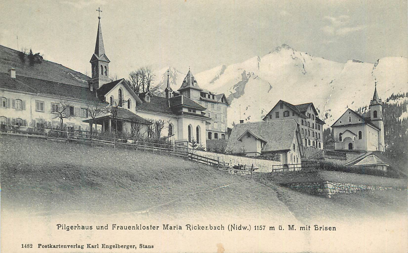 CPA Pilgerhaus und Frauenkloster Maria Rickenbach mit Brisen 