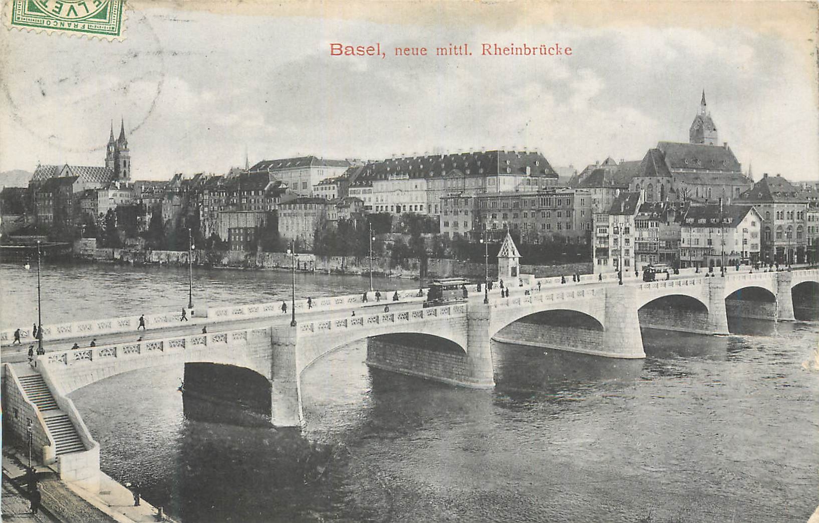 CPA Basel neue mittl Rheinbrucke 