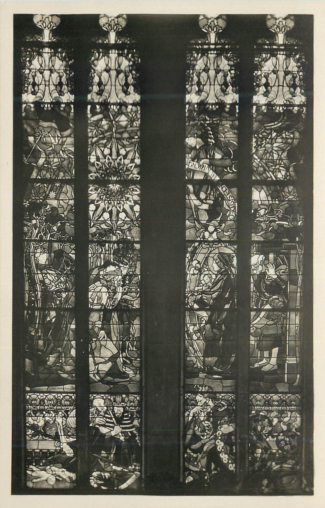 CPA Les Mages Vitrail de Mehoffer a la Cathedrale Saint Nicolas Fribourg 