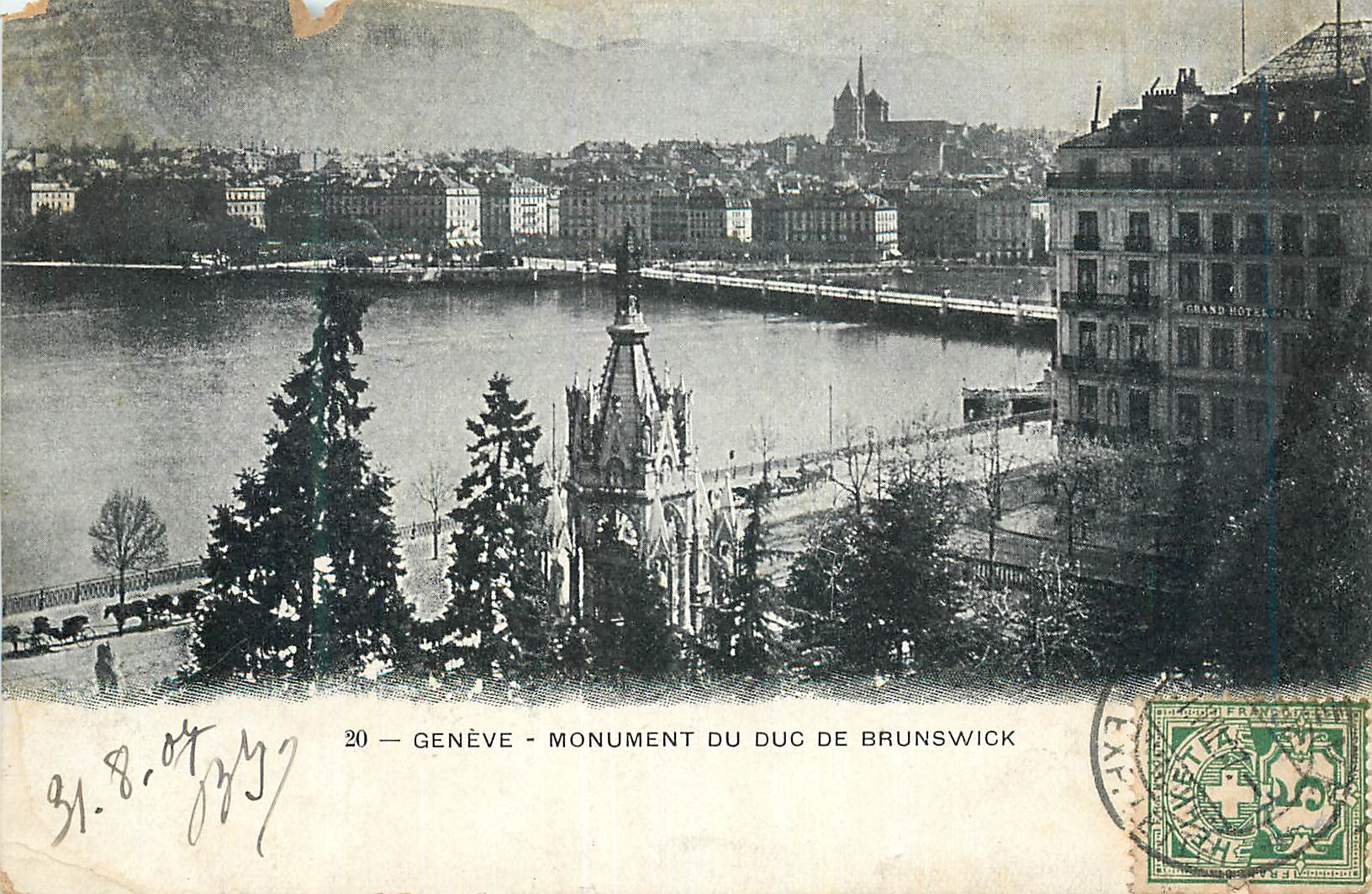 CPA Geneve Monument du Duc de Brunswick