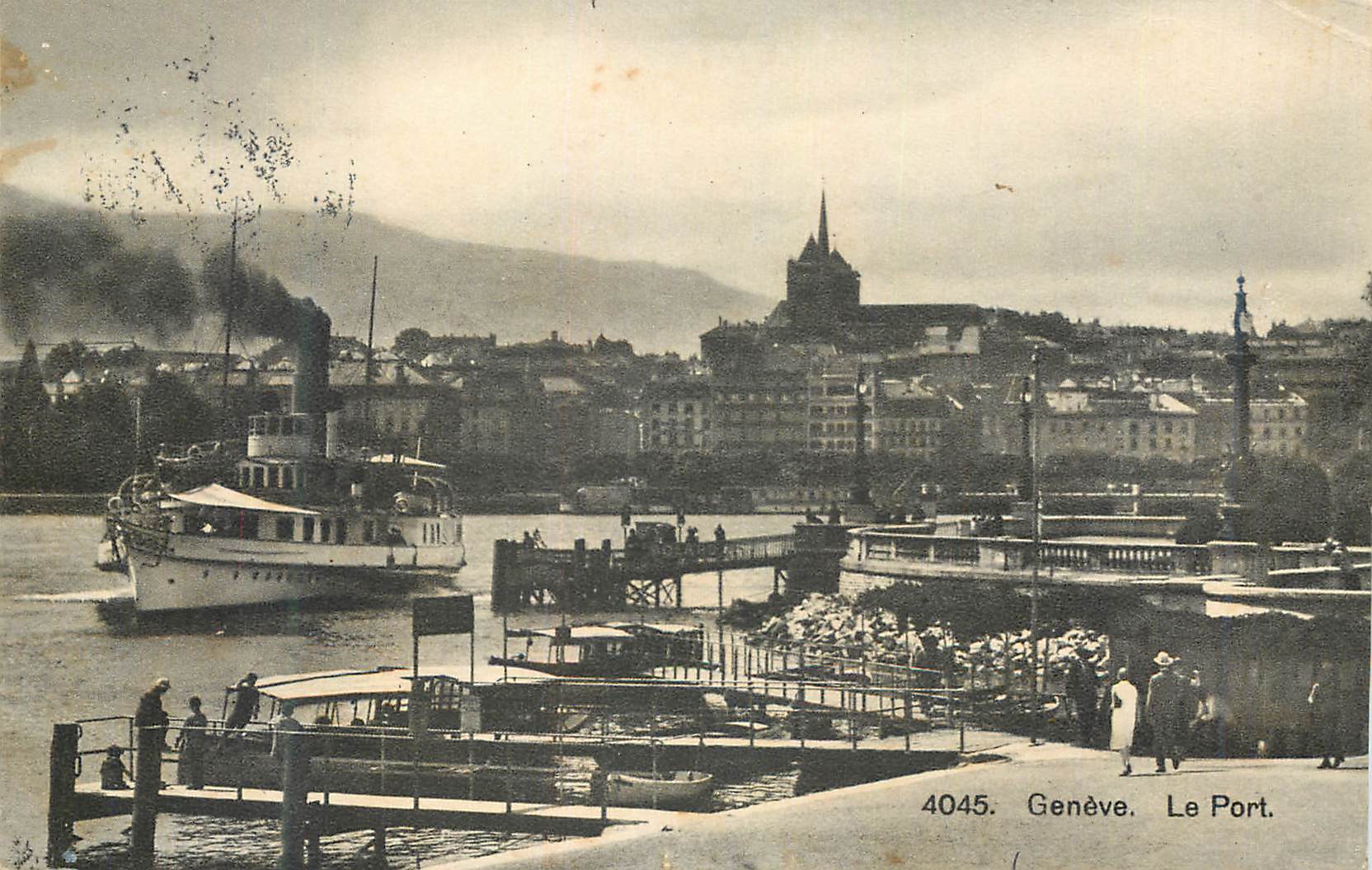 CPA Geneve Le Port Bateau