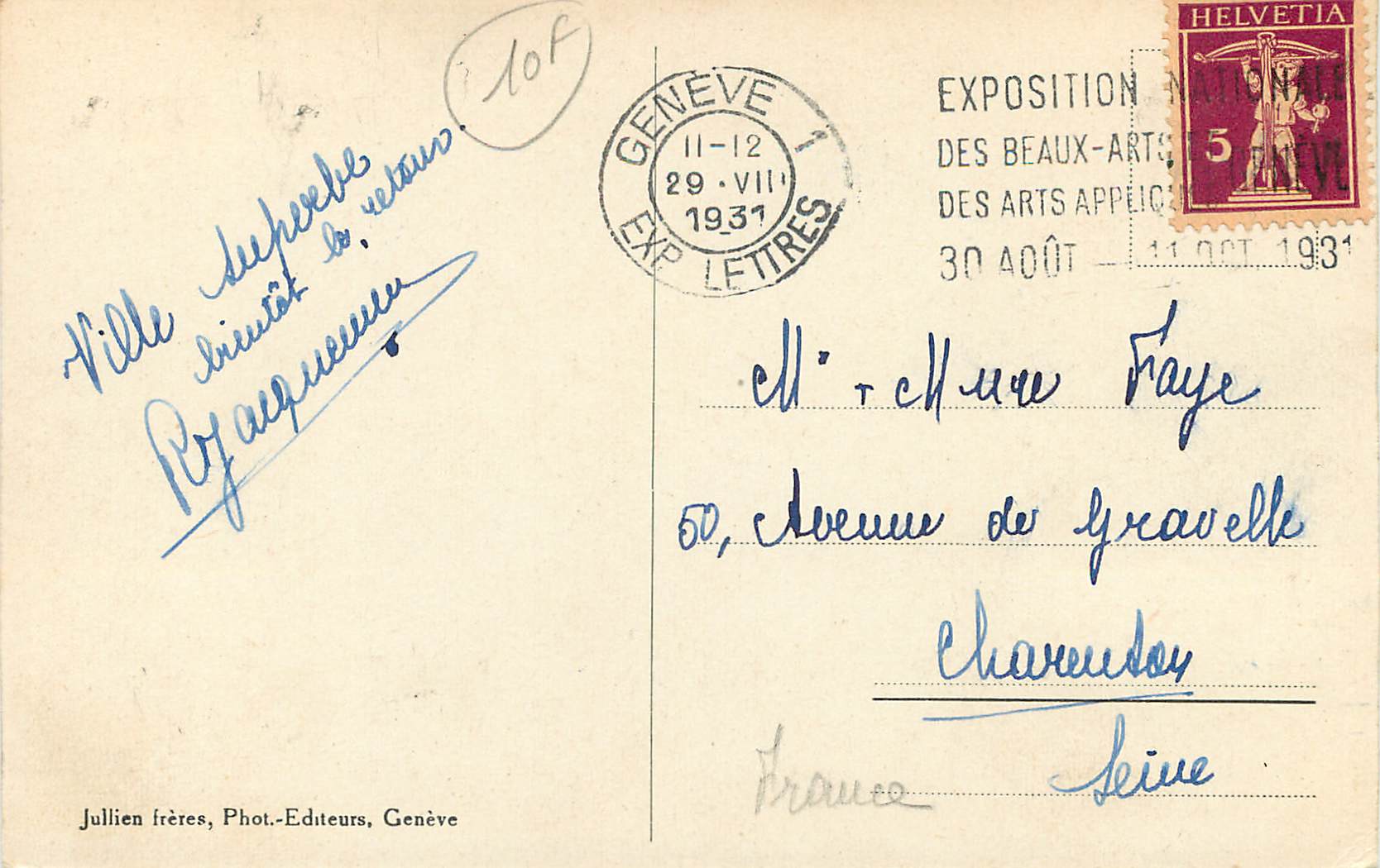 CPA Geneve Palais des Nations  — Verso
