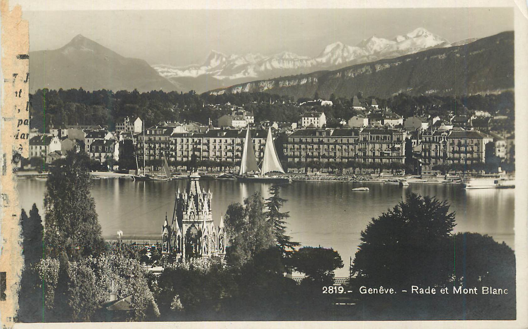 CPA Geneve Rade et Mont Blanc 