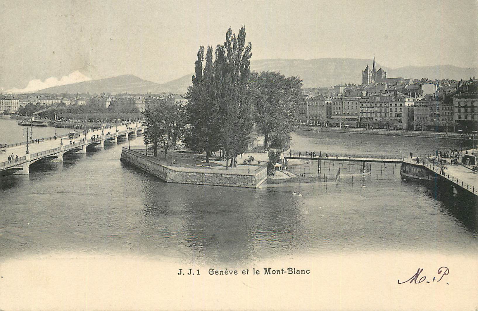 CPA Geneve et le Mont Blanc 