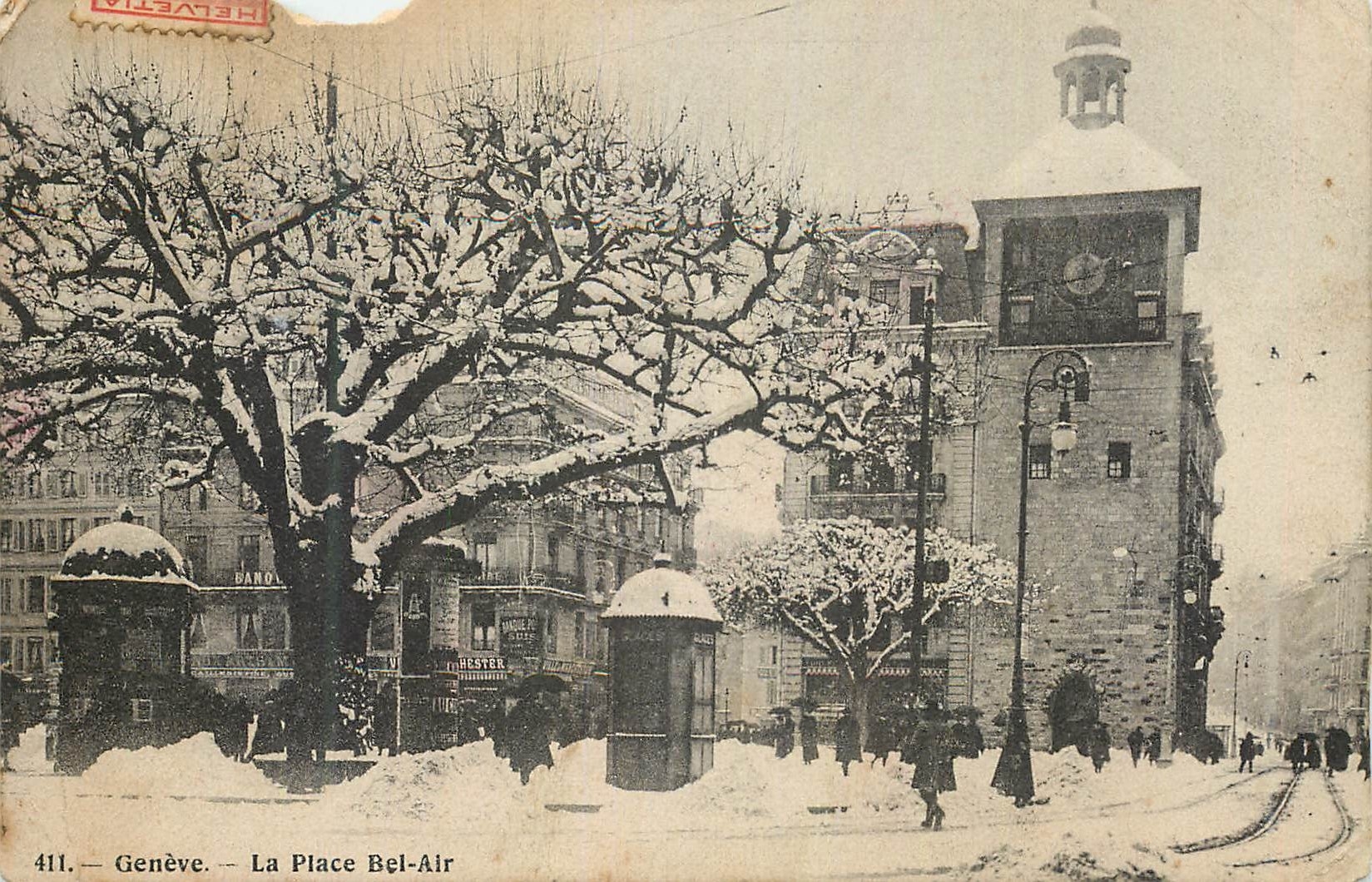 CPA Geneve La Place Bel Air 