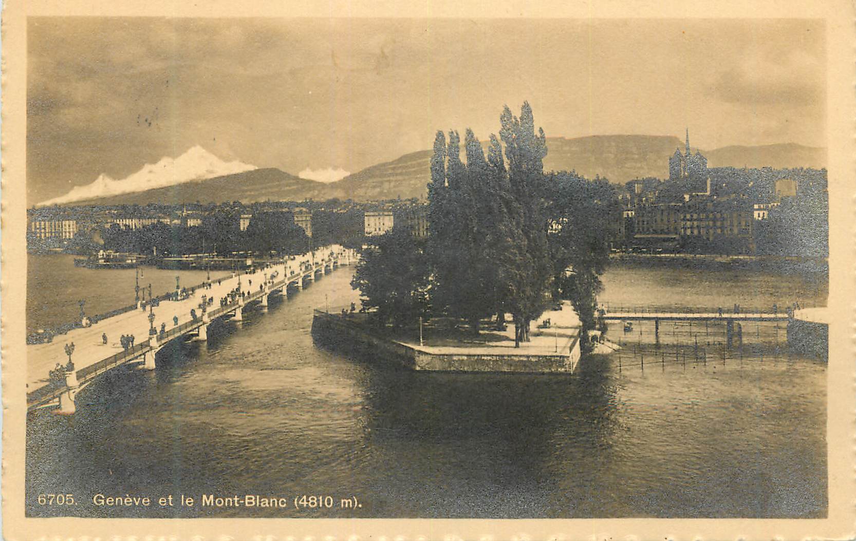 CPA Geneve et le Mont Blanc 
