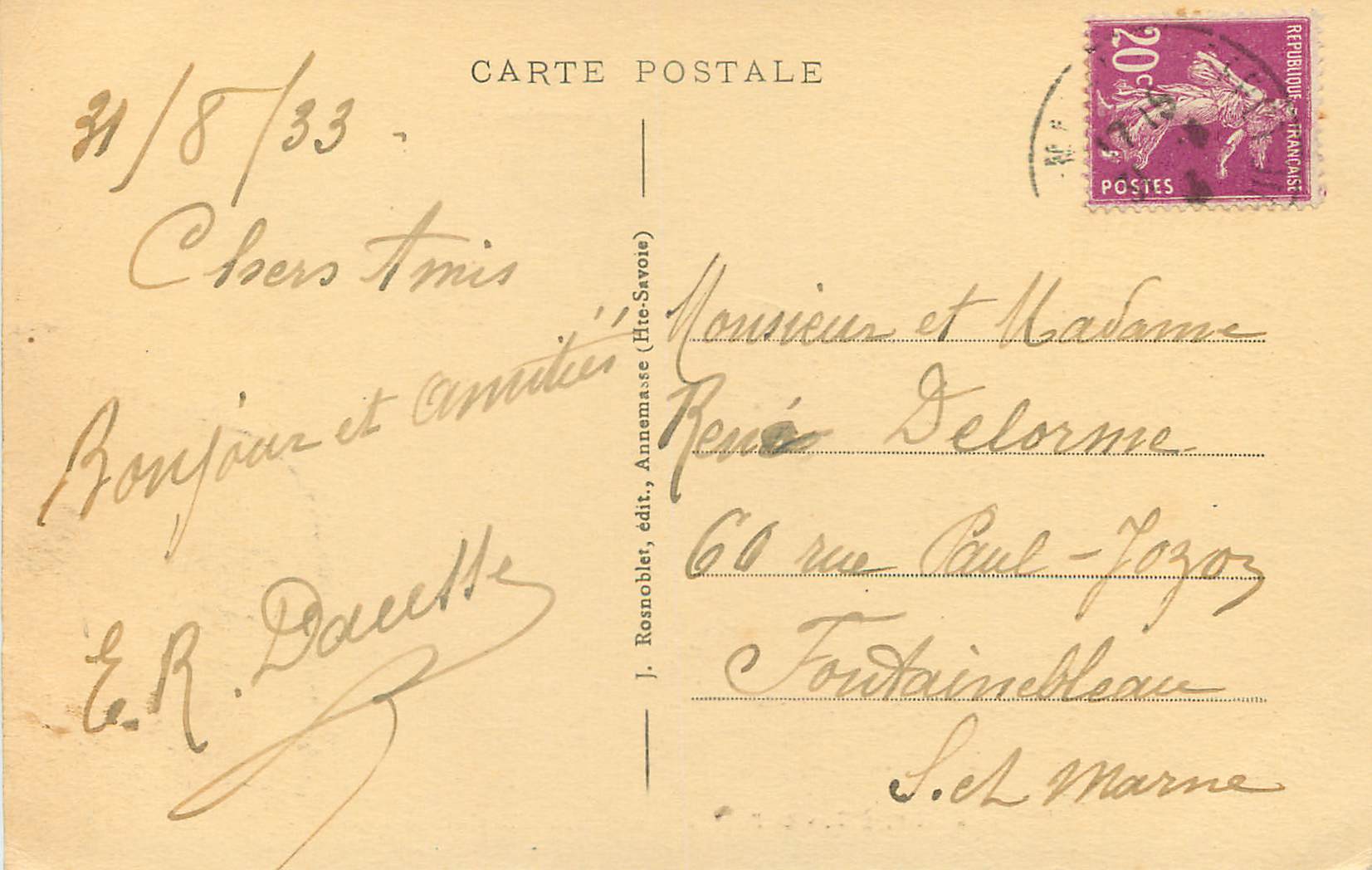 CPA Geneve Le Pont du Mont Blanc et Ile JJ Rousseau  — Verso