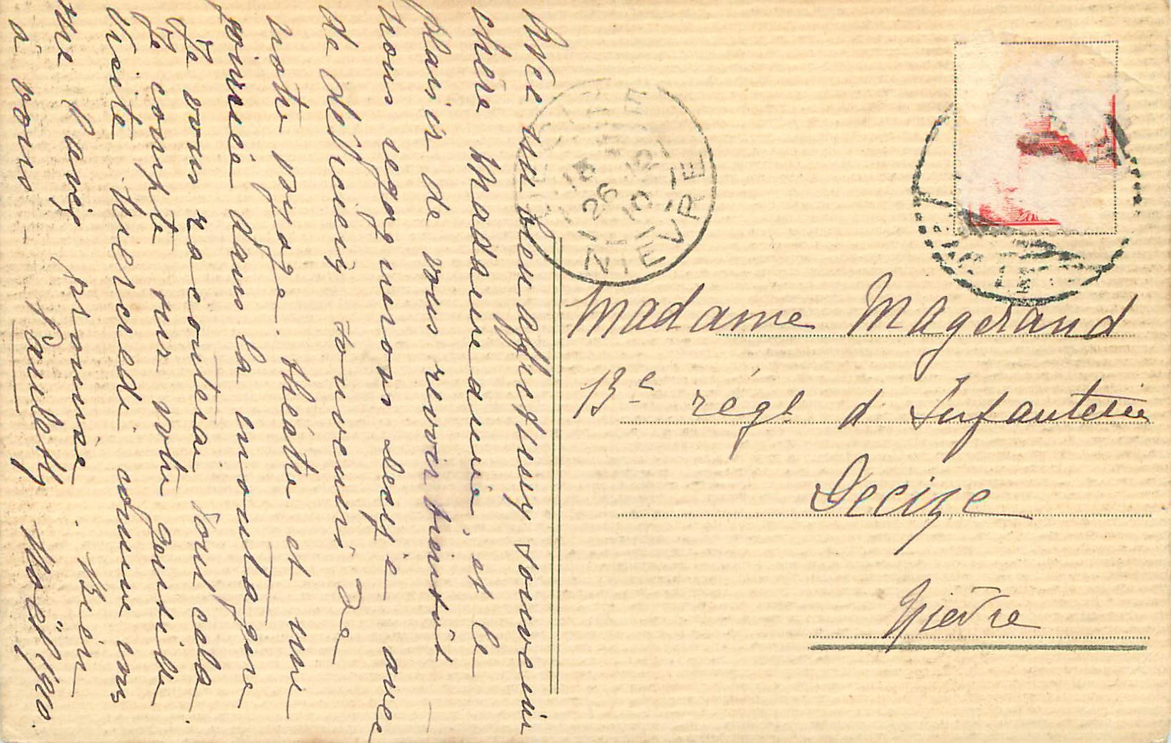 CPA Geneve Place Neuve Ricqles Tramway — Verso