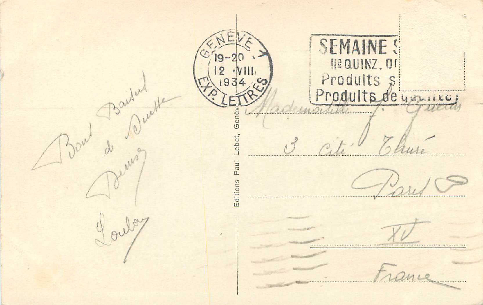 CPA Geneve Palais des Nations  — Verso