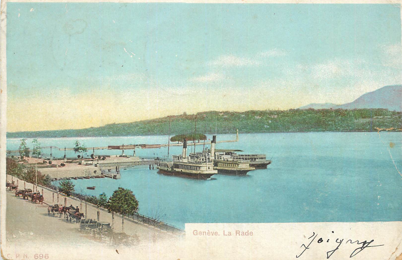 CPA Geneve La rade Bateaux