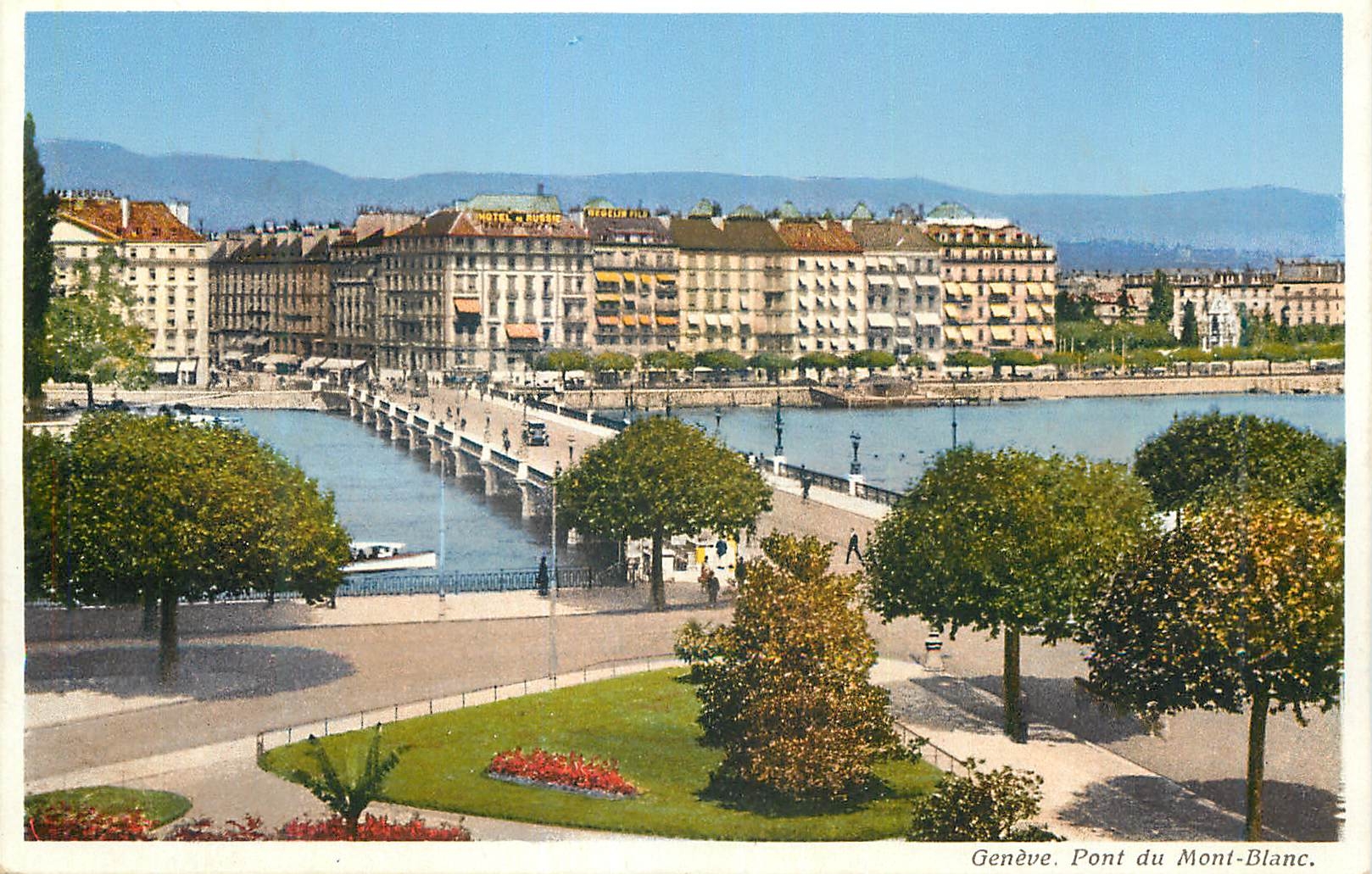 CPA Geneve Pont du Mont Blanc 