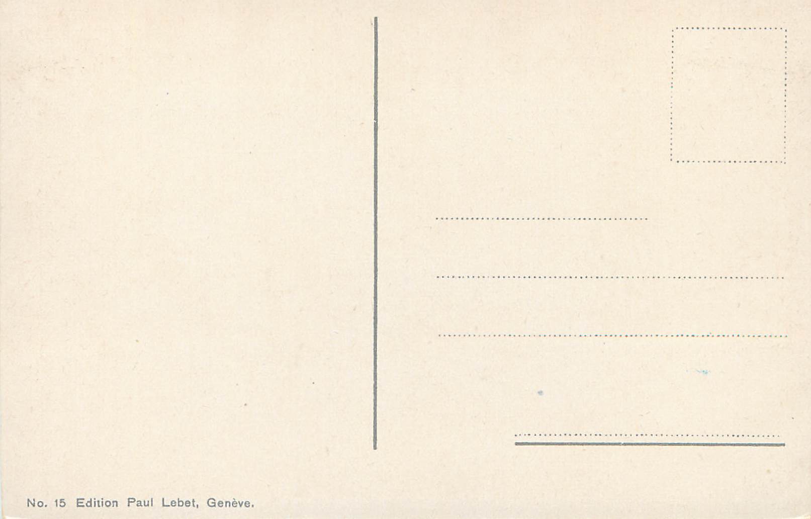 CPA Geneve Pont du Mont Blanc  — Rückseite
