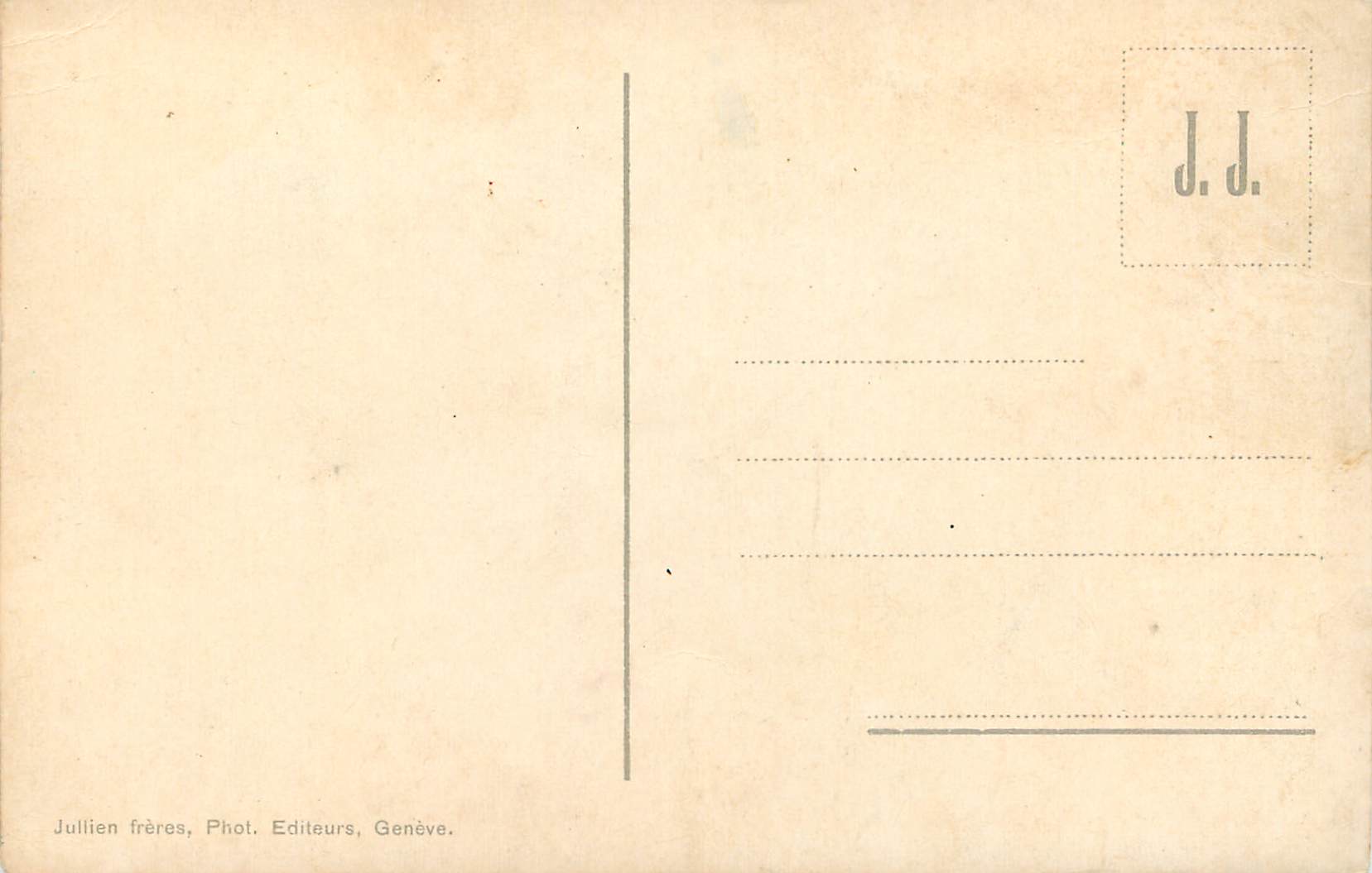 CPA Geneve Monument de la Reformation  — Verso