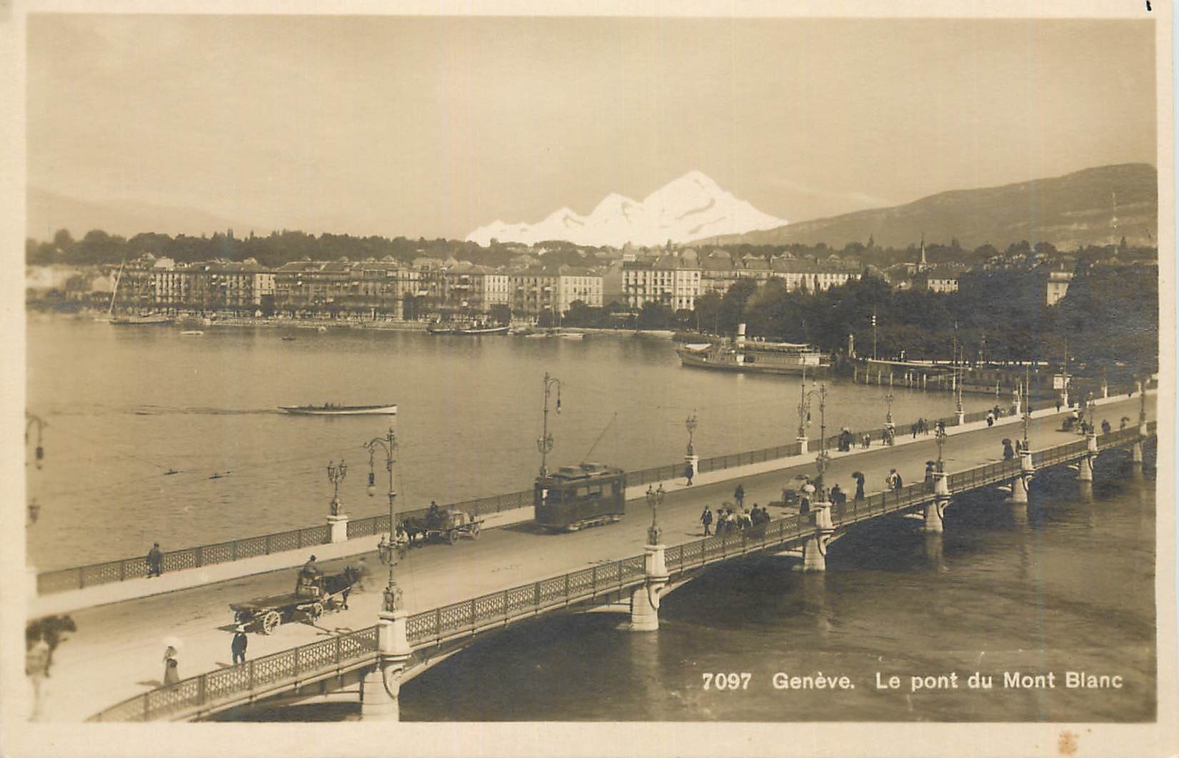 CPA Geneve Le pont du Mont Blanc 