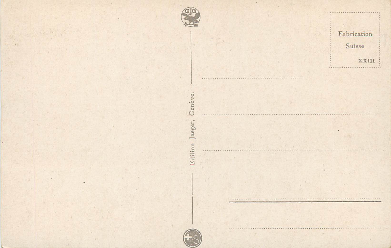 CPA Geneve Monument National Baume & Mercier Patek Philippe Montres Horlogerie — Verso