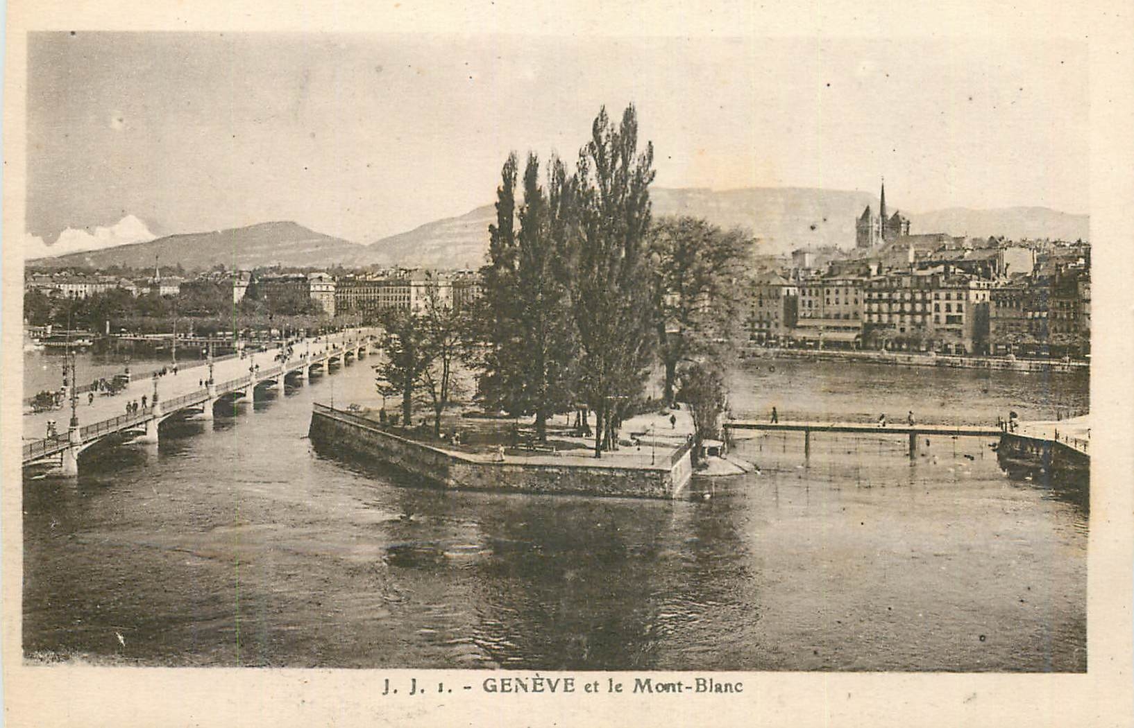 CPA Geneve et le Mont Blanc 