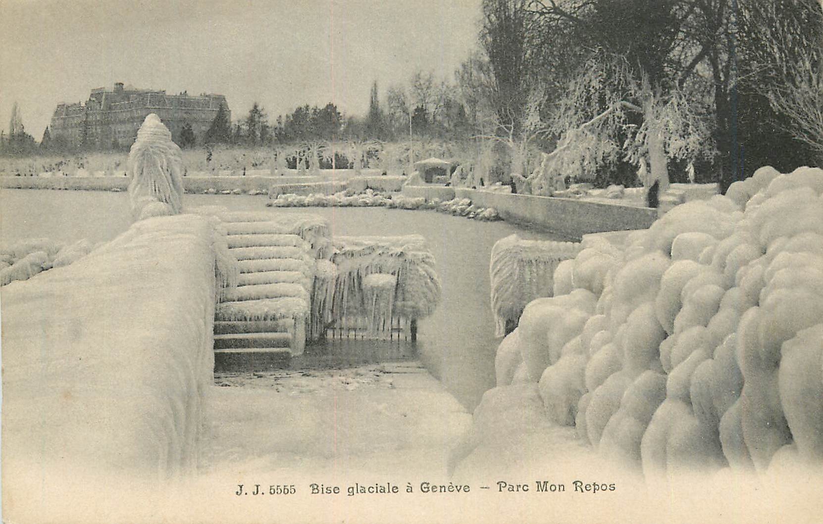 CPA Bise glaciale a Geneve Parc Mon Repos 
