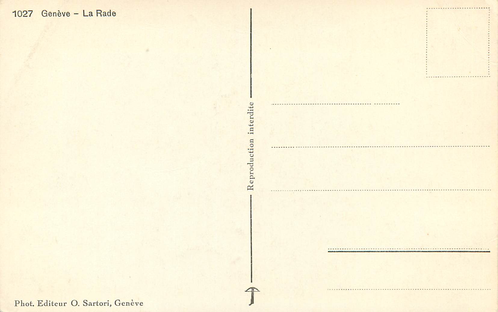 CPA Geneve La rade  — Verso